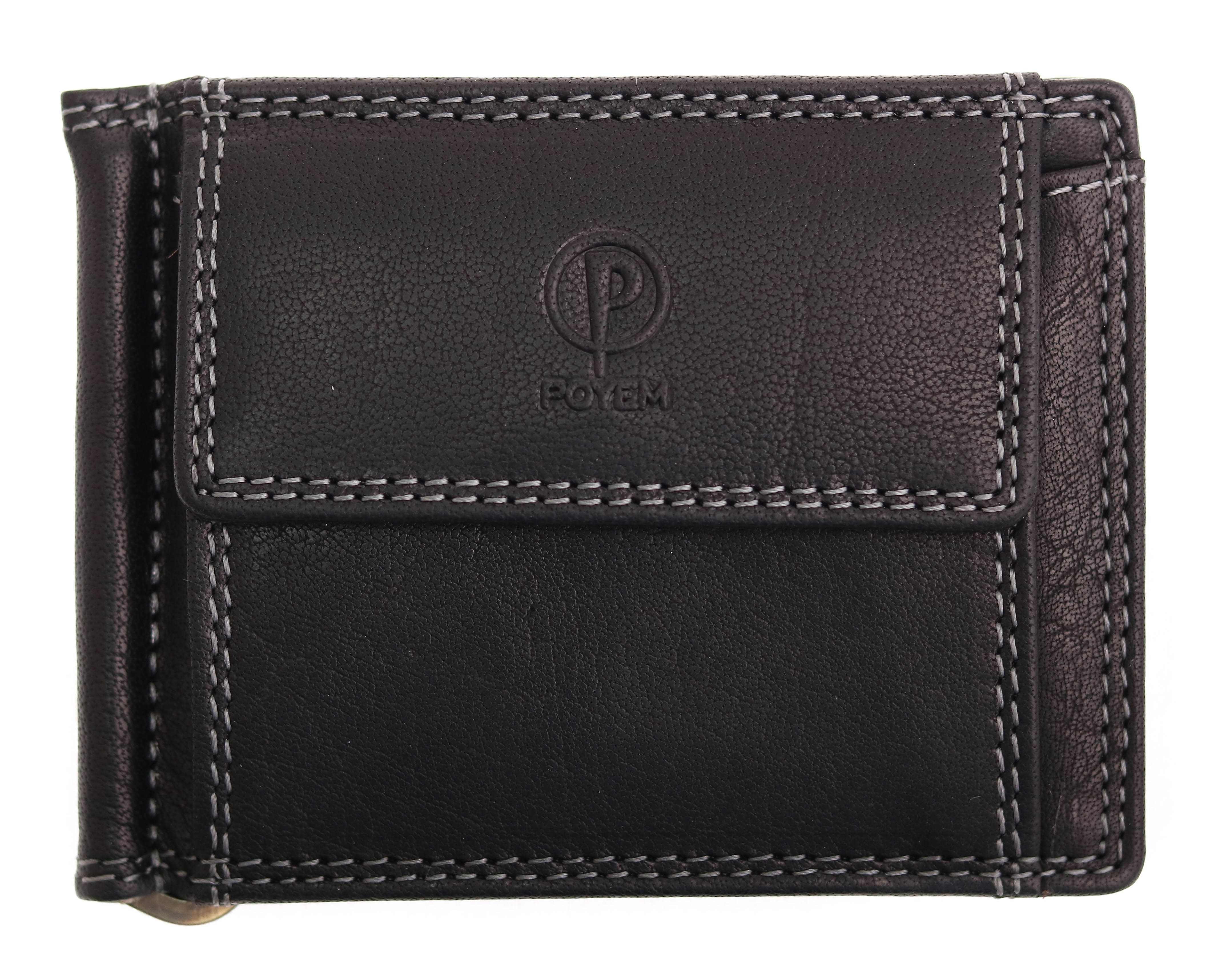 Kožená dolarovka Poyem Andora 5210 černá