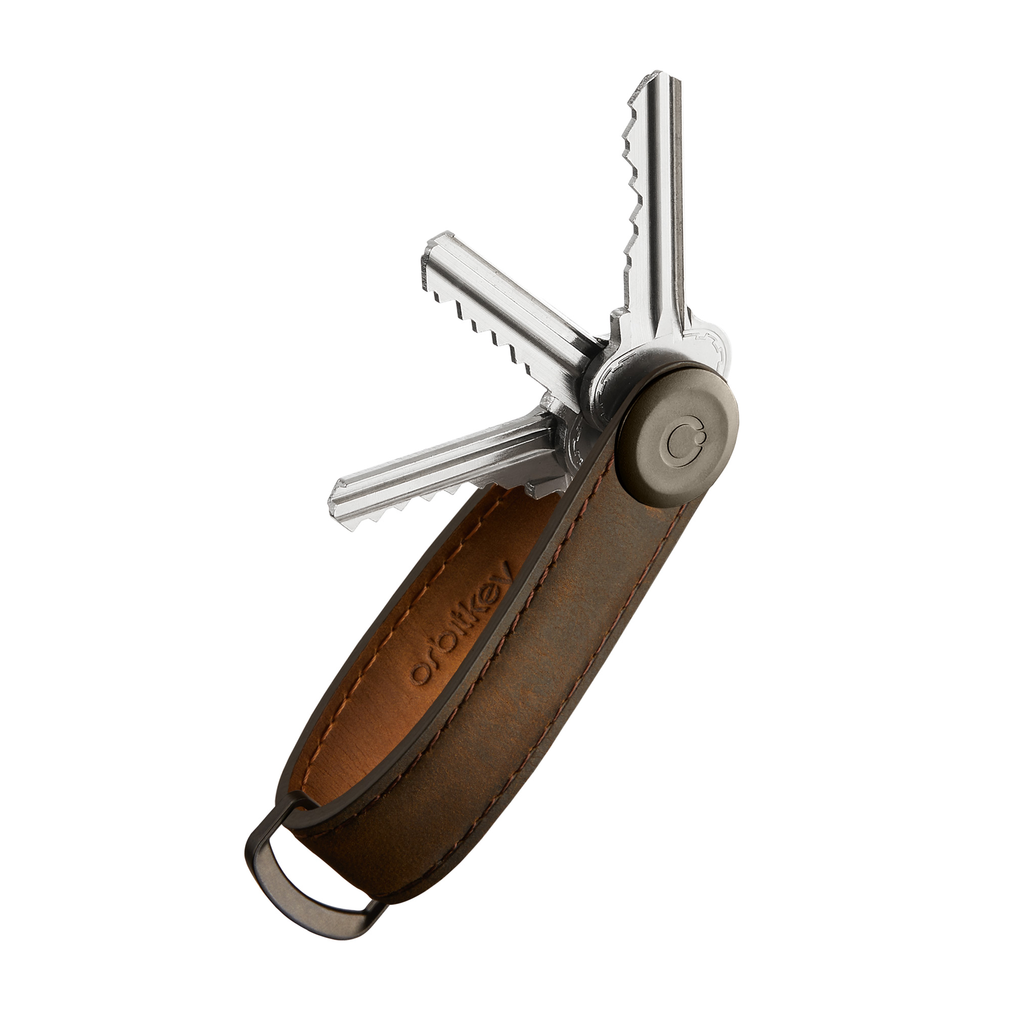 Kožená klíčenka Orbitkey 2.0 Crazy Horse Oak Brown hnědá