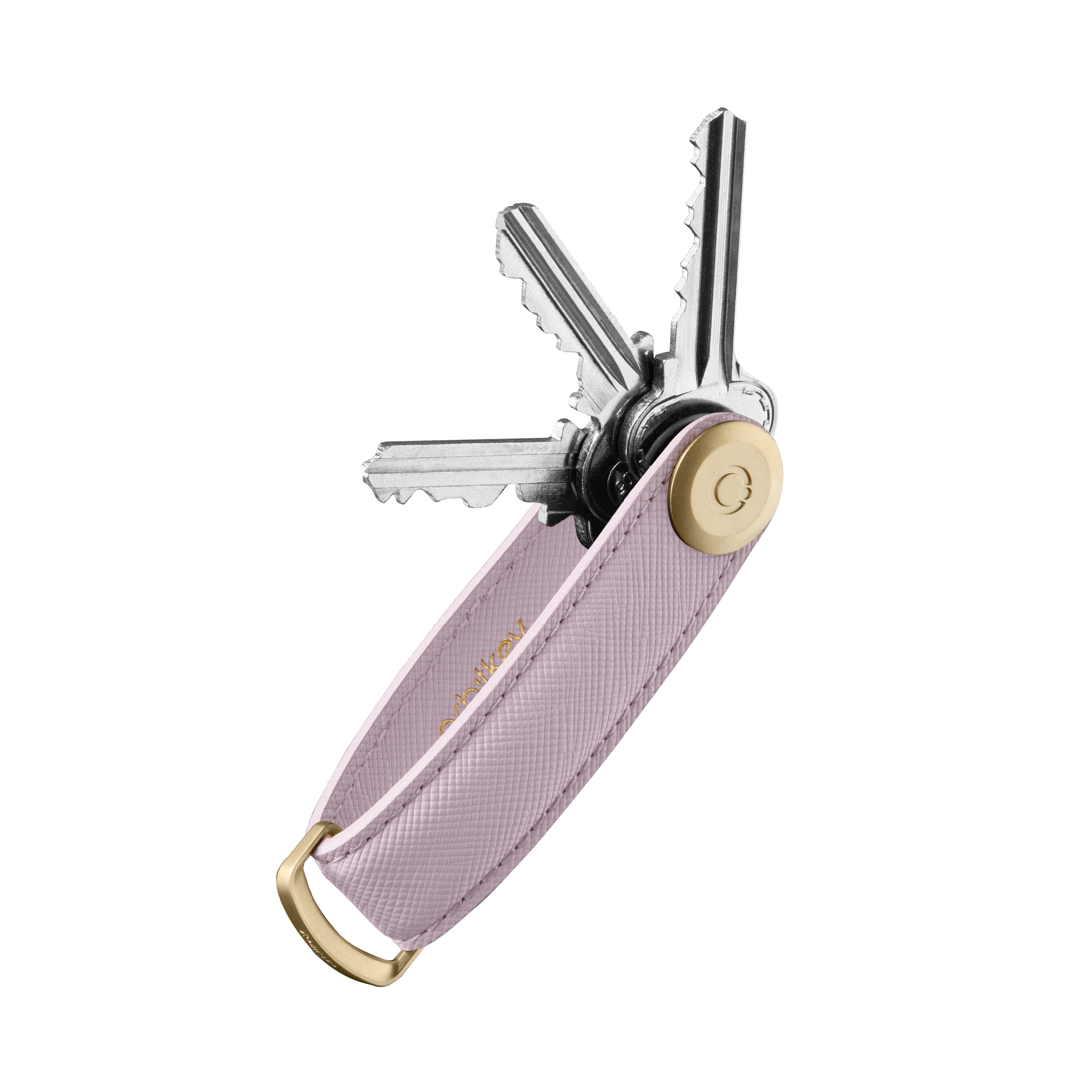 Kožená klíčenka Orbitkey 2.0 Saffiano Lilac - světle fialová