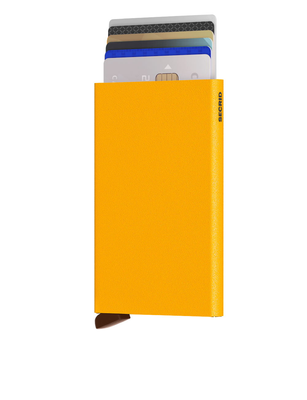 Kovové pouzdro na karty SECRID Cardprotector Powder Ochre hořčicové