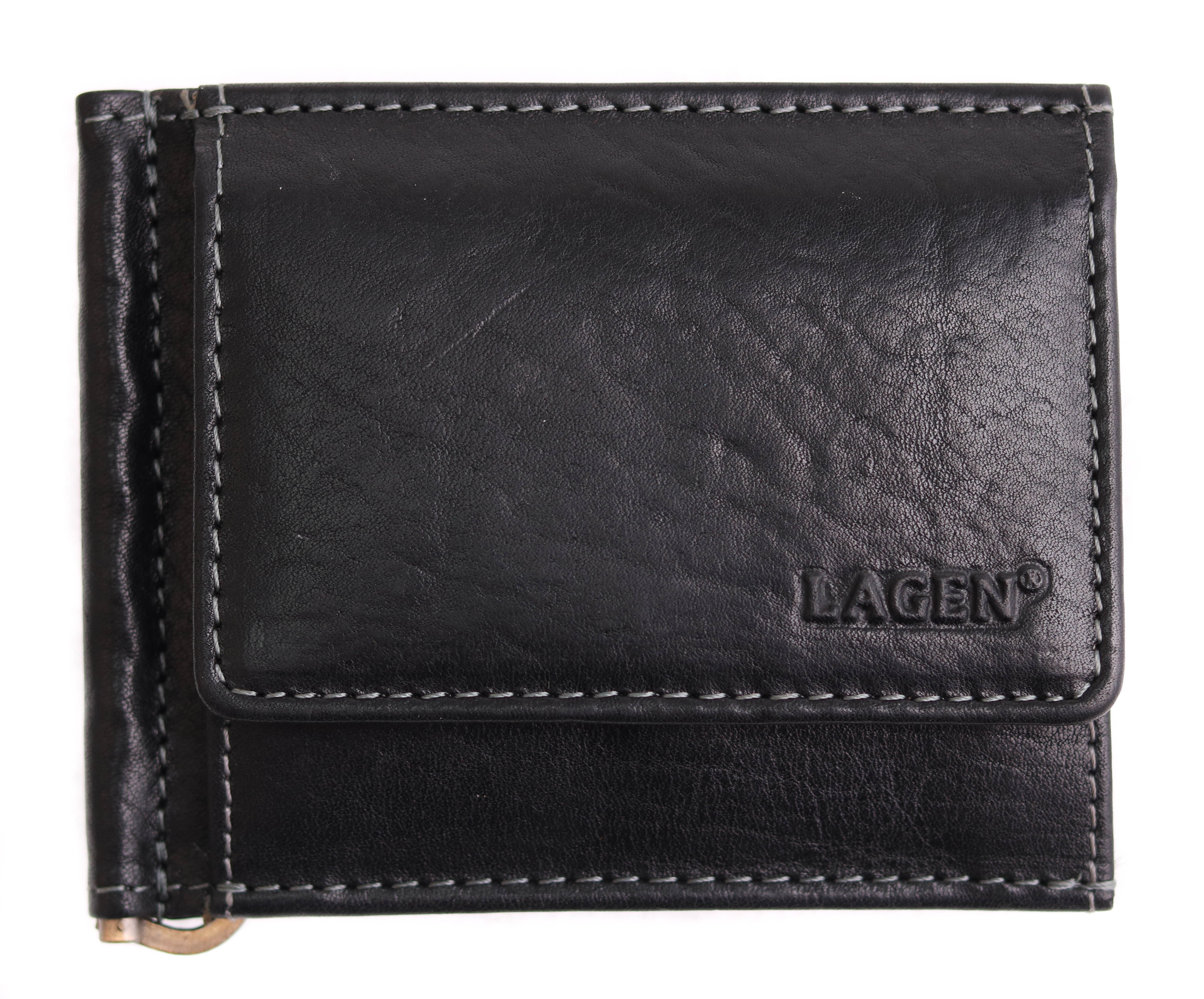 Pánská kožená dolarka Lagen 1999 T černá