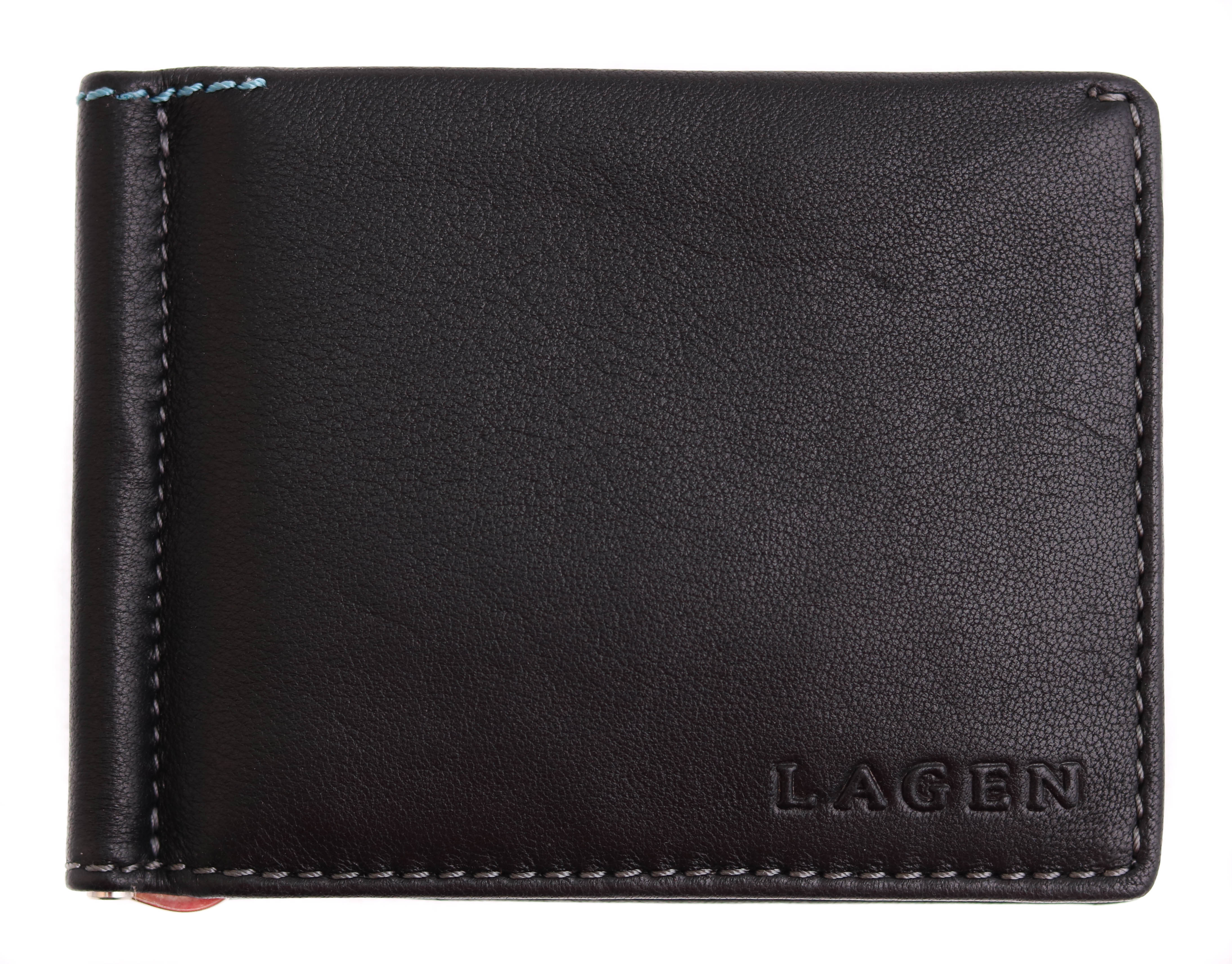 Pánská kožená dolarka Lagen TP 100 černá