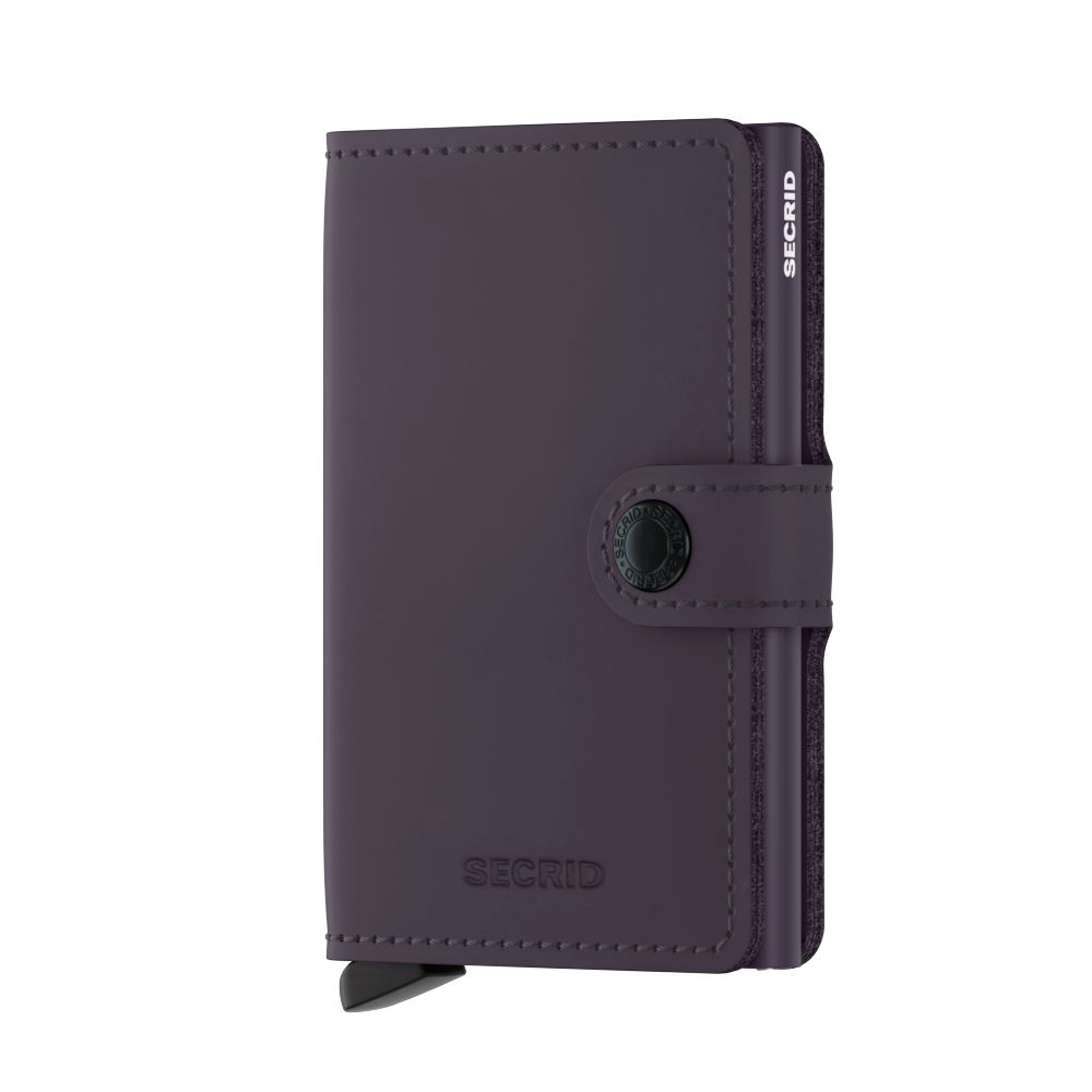 Kožená peněženka SECRID Miniwallet Matte Dark Purple fialová