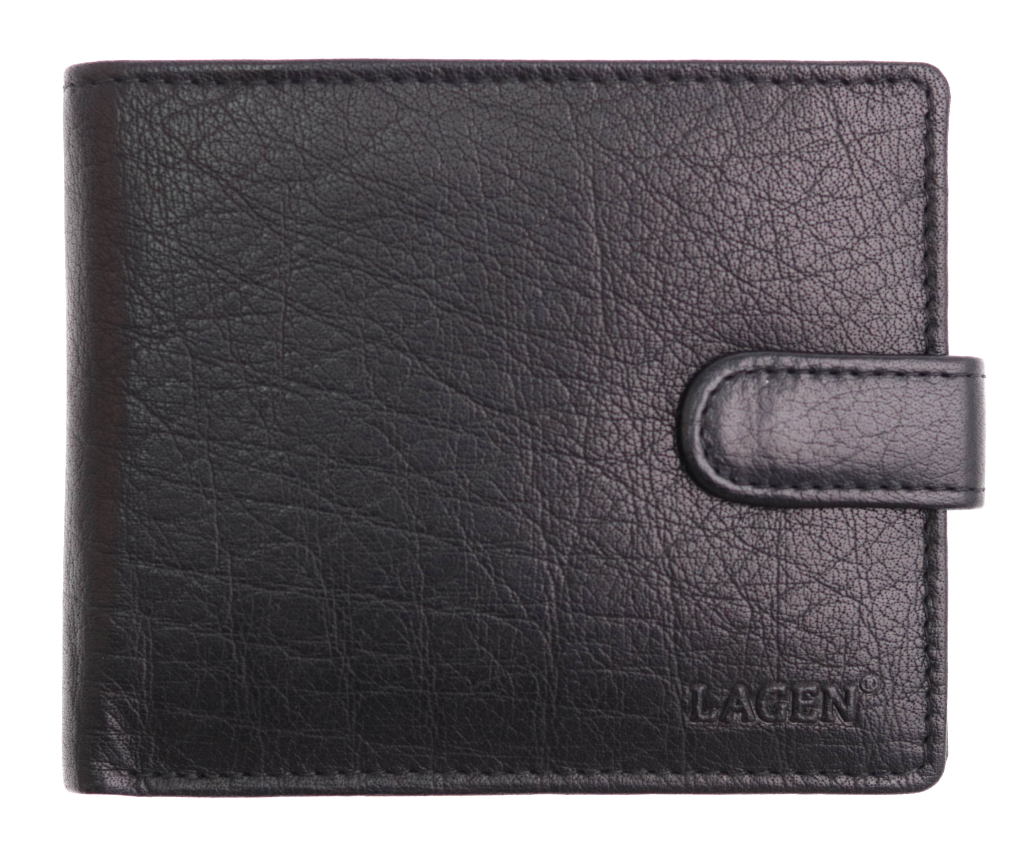 Pánská kožená peněženka Lagen E 1036 černá