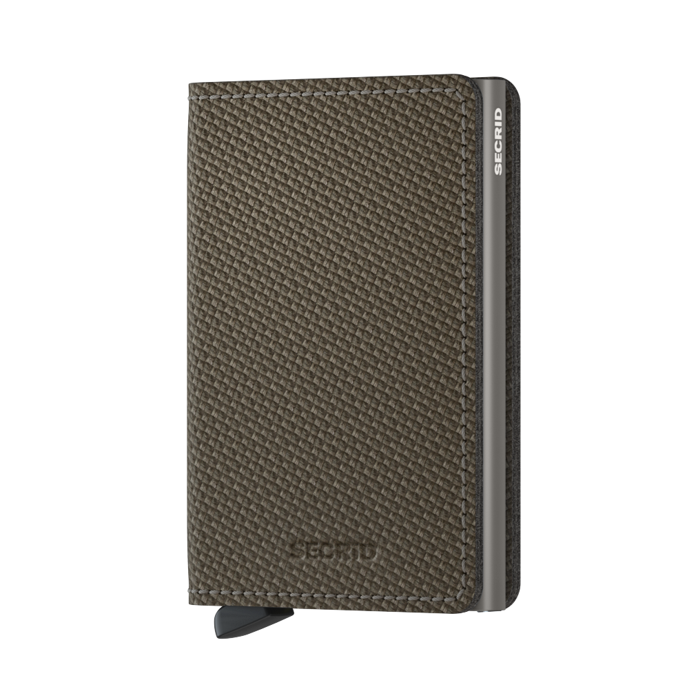 Kožené pouzdro na karty SECRID Slimwallet Carbon Khaki