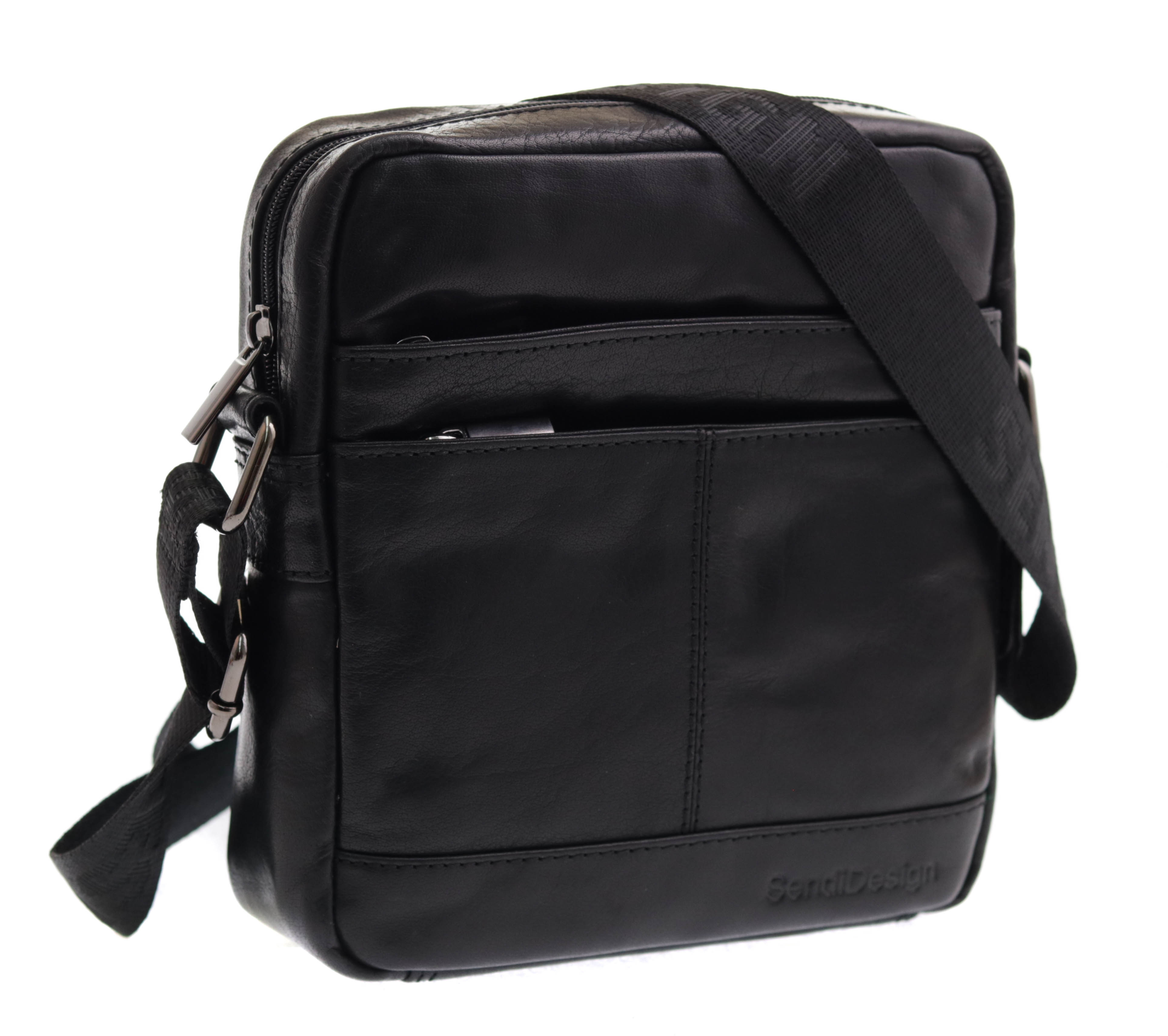 Pánská kožená crossbody taška Sendi Design B-710 černá