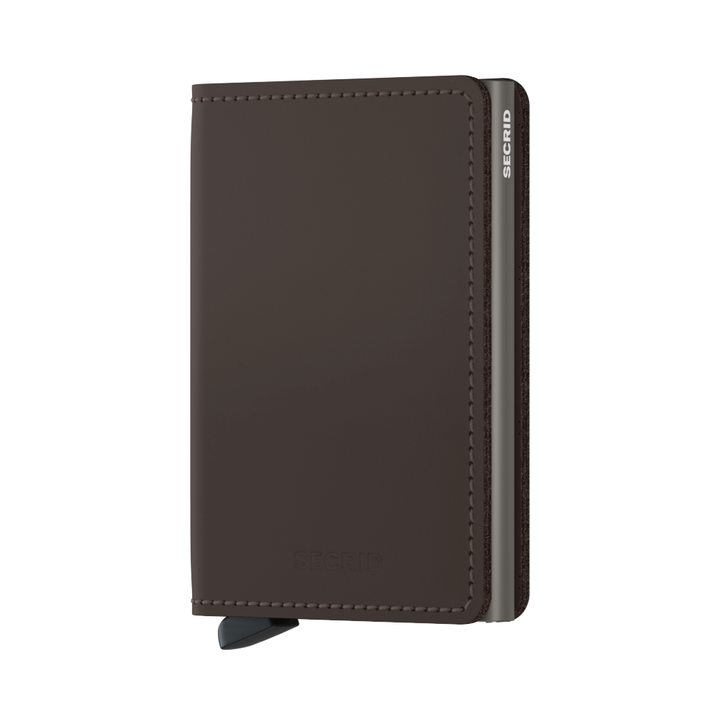 Levně Kožené pouzdro na karty SECRID Slimwallet Matte Truffle tmavě hnědá