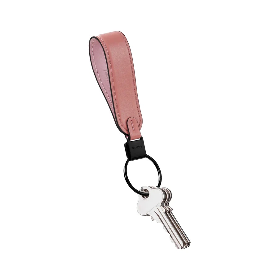 Kožené poutko na klíče Orbitkey Loop Keychain Cotton Candy růžové