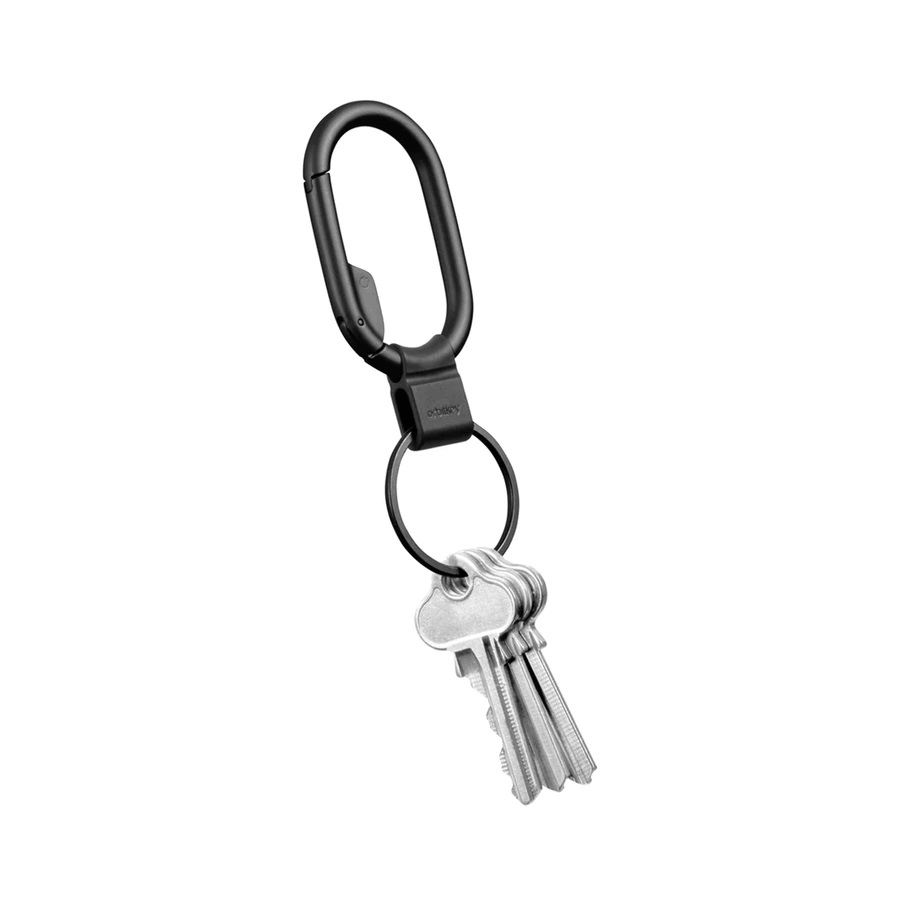 Kovová karabina s kroužkem na klíče Orbitkey Clip Mini černá