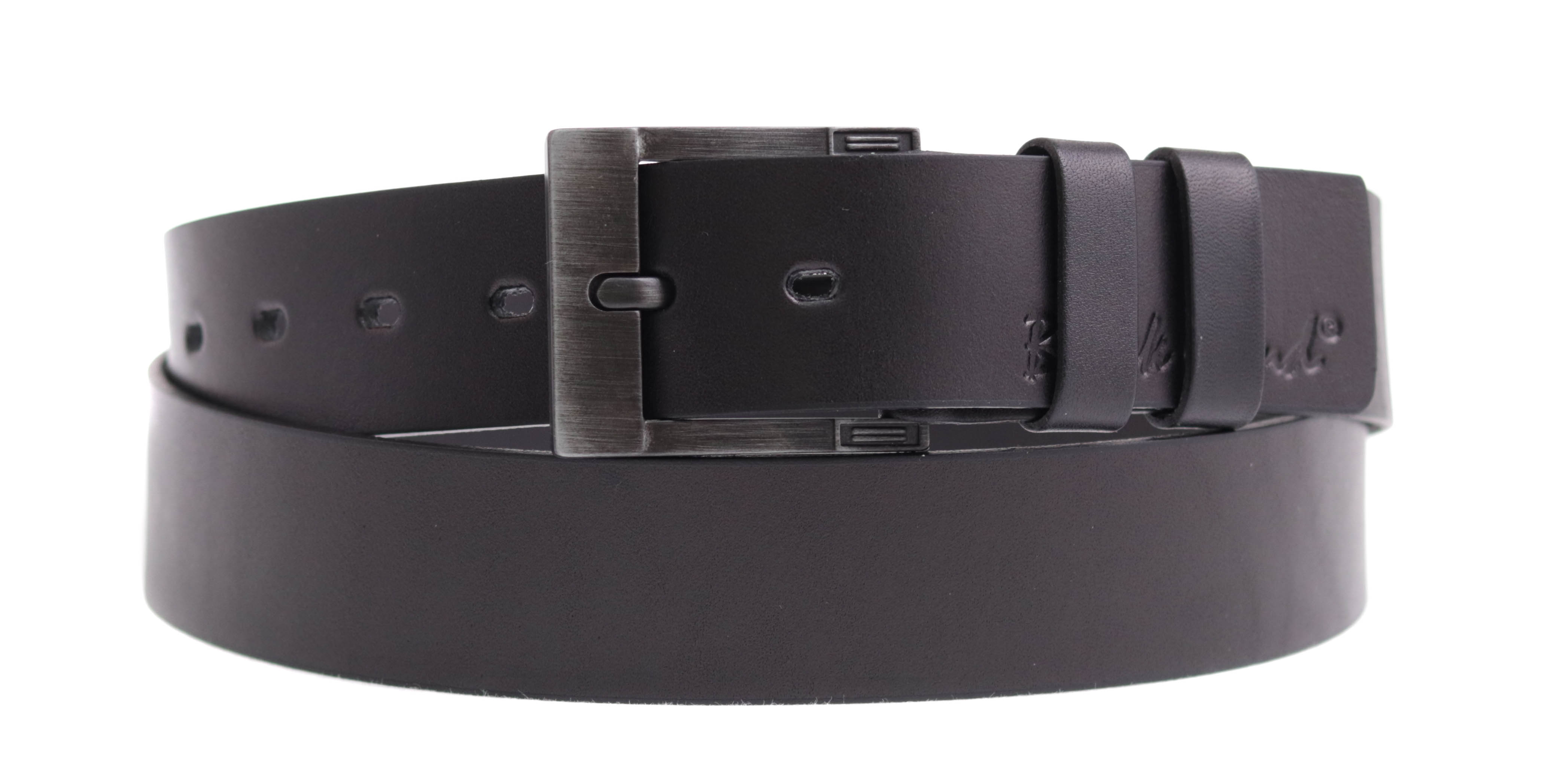Dámský kožený pásek Black Hand 113-98 černý Velikost = obvod pasu (cm): 75 cm