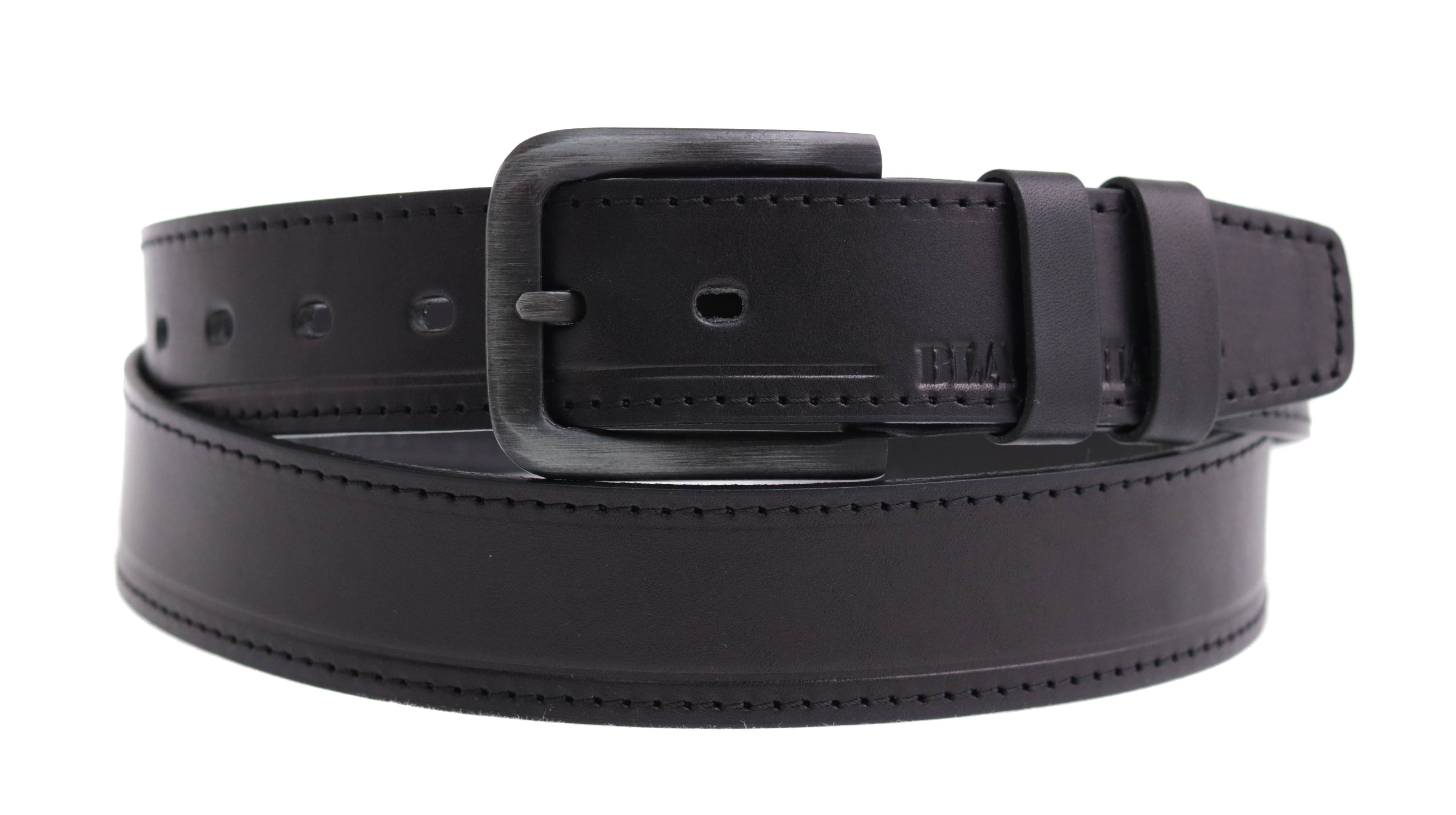 Pánský kožený opasek Black Hand 093-98 černý Velikost = obvod pasu (cm): 85 cm