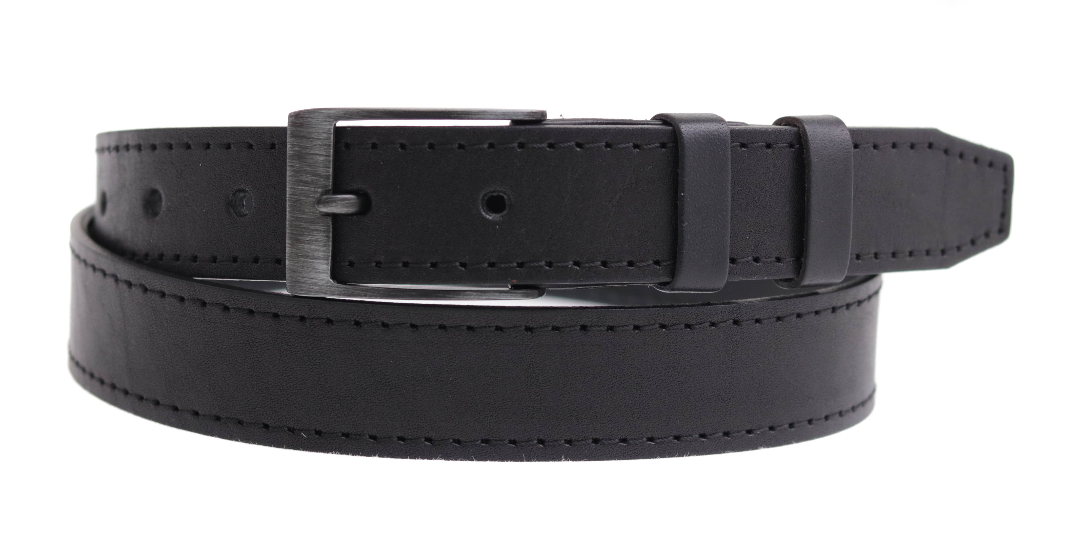 Pánský kožený opasek Black Hand 034-98 černý Velikost = obvod pasu (cm): 120 cm