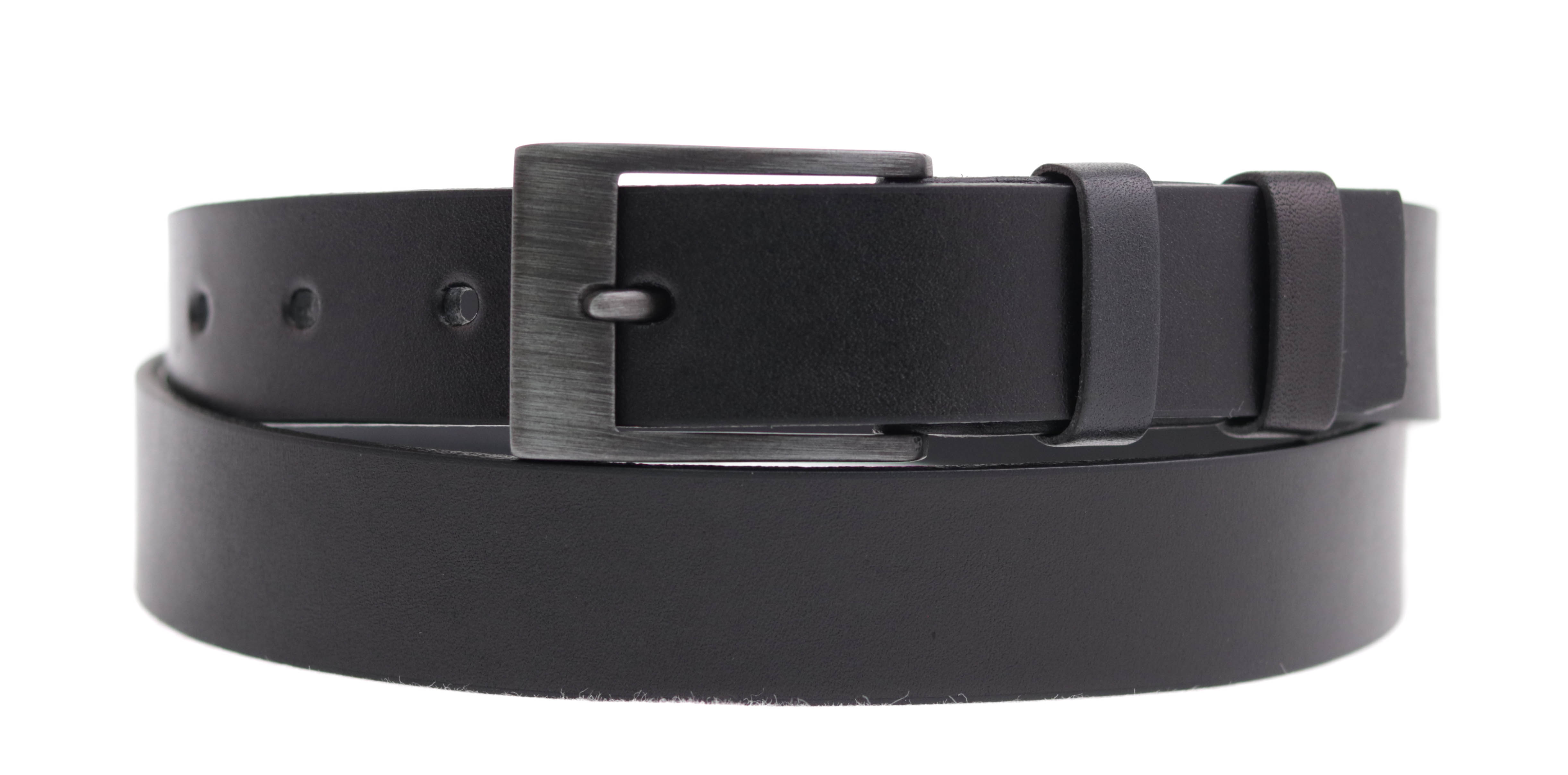 Pánský kožený opasek Black Hand 033-98 černý Velikost = obvod pasu (cm): 65 cm