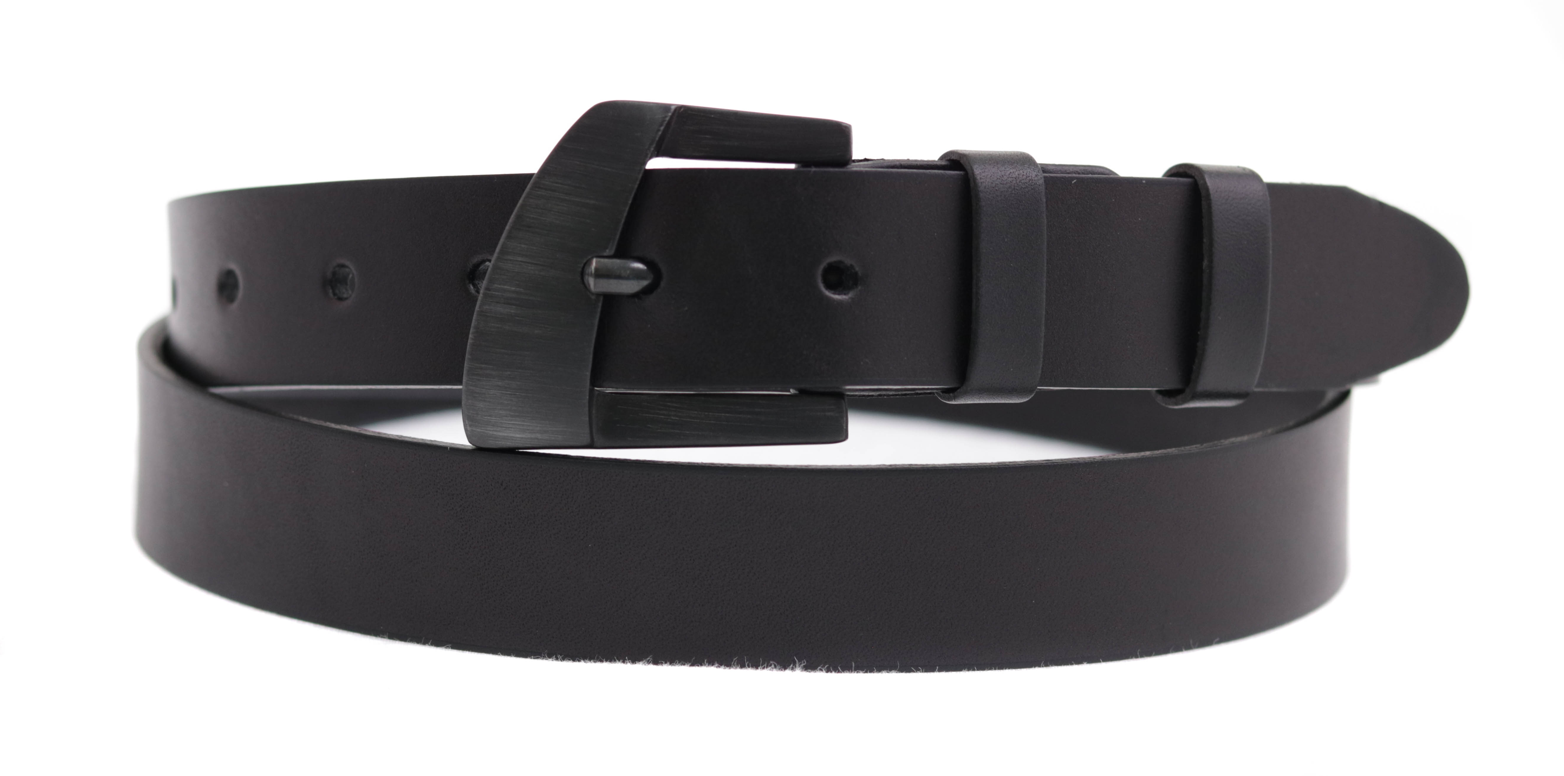 Dámský kožený opasek Black Hand 032-98 černý Velikost = obvod pasu (cm): 120 cm