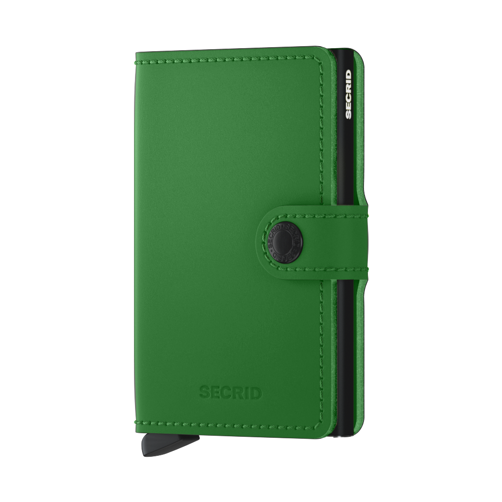 Kožené pouzdro na karty SECRID Miniwallet Matte Bright Green zelená