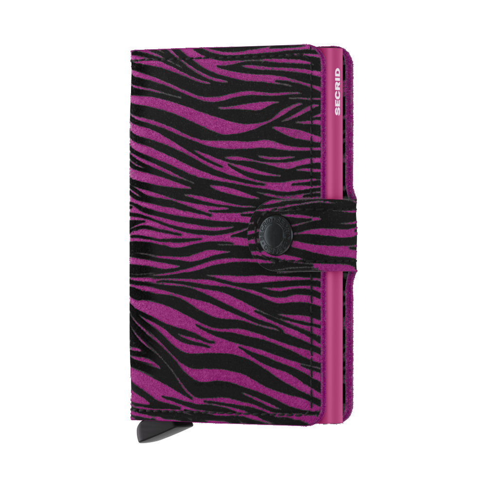 Kožená peněženka SECRID Miniwallet Zebra Fuchsia růžová