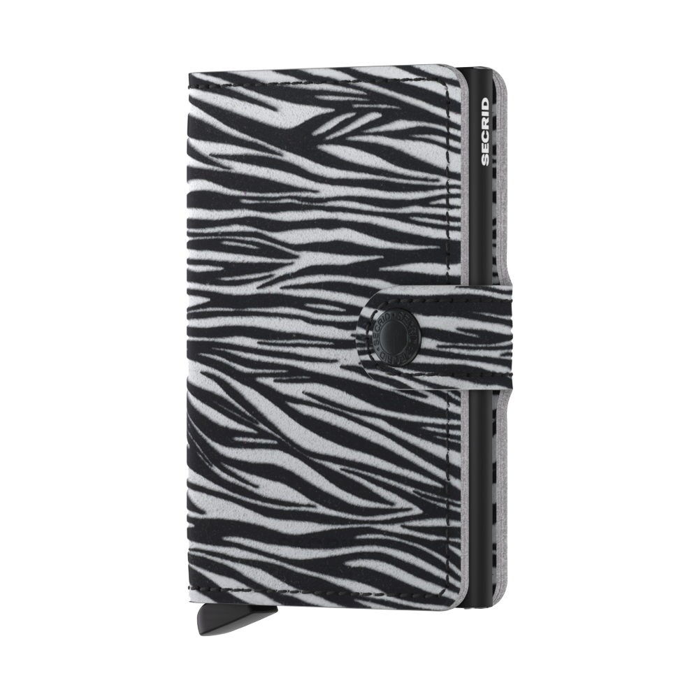 Kožená peněženka SECRID Miniwallet Zebra Light Grey šedá