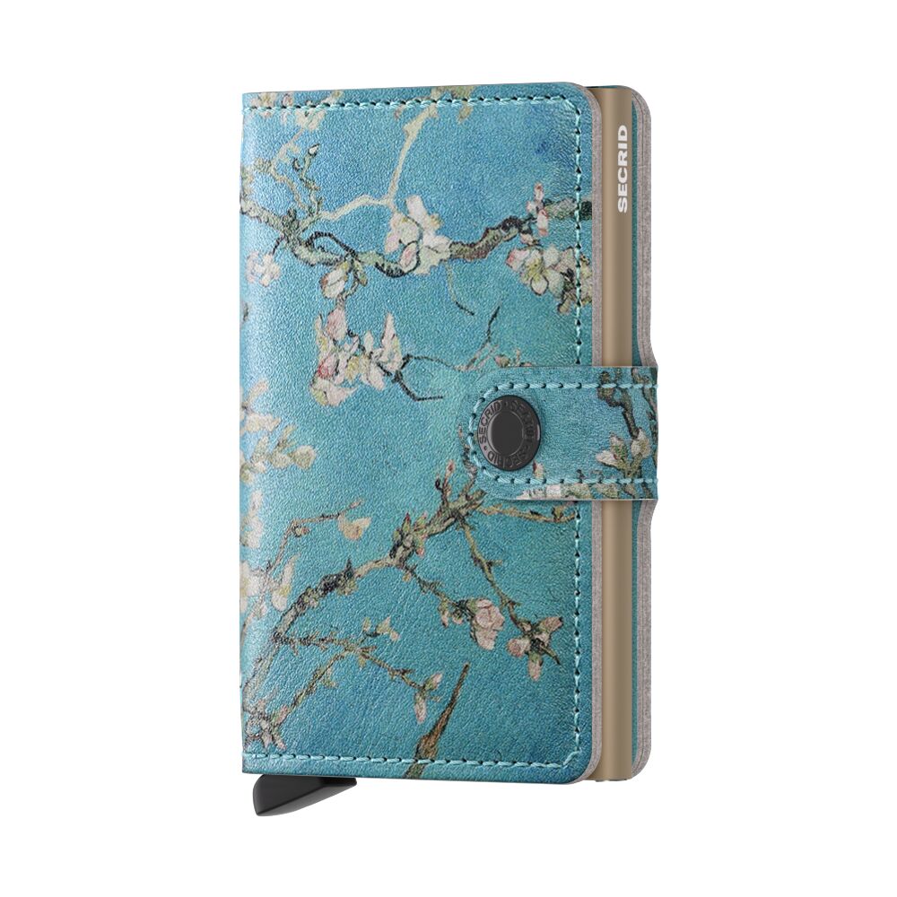 Luxusní kožené pouzdro na karty SECRID Miniwallet Art Almond Blossom