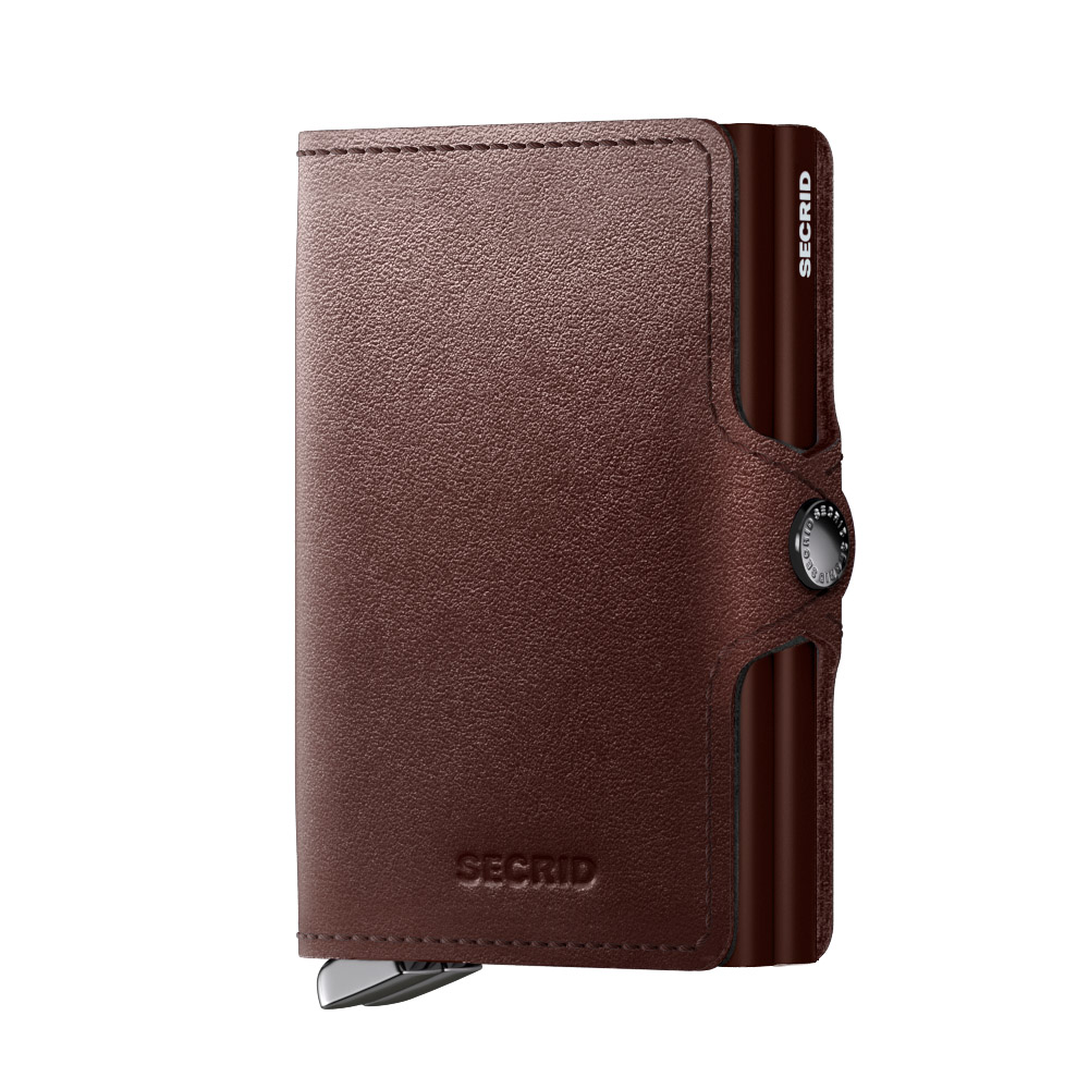Dvojité pouzdro na karty SECRID PREMIUM Twinwallet Dusk Dark Brown tmavě hnědá
