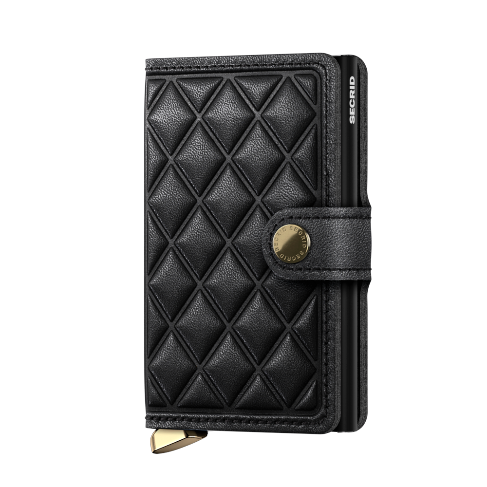 Kožená peněženka SECRID PREMIUM Miniwallet Emboss Diamond Black černá