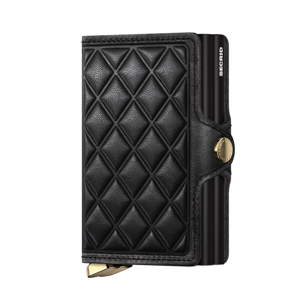 Dvojité pouzdro na karty SECRID PREMIUM Twinwallet Emboss Diamond Black černé