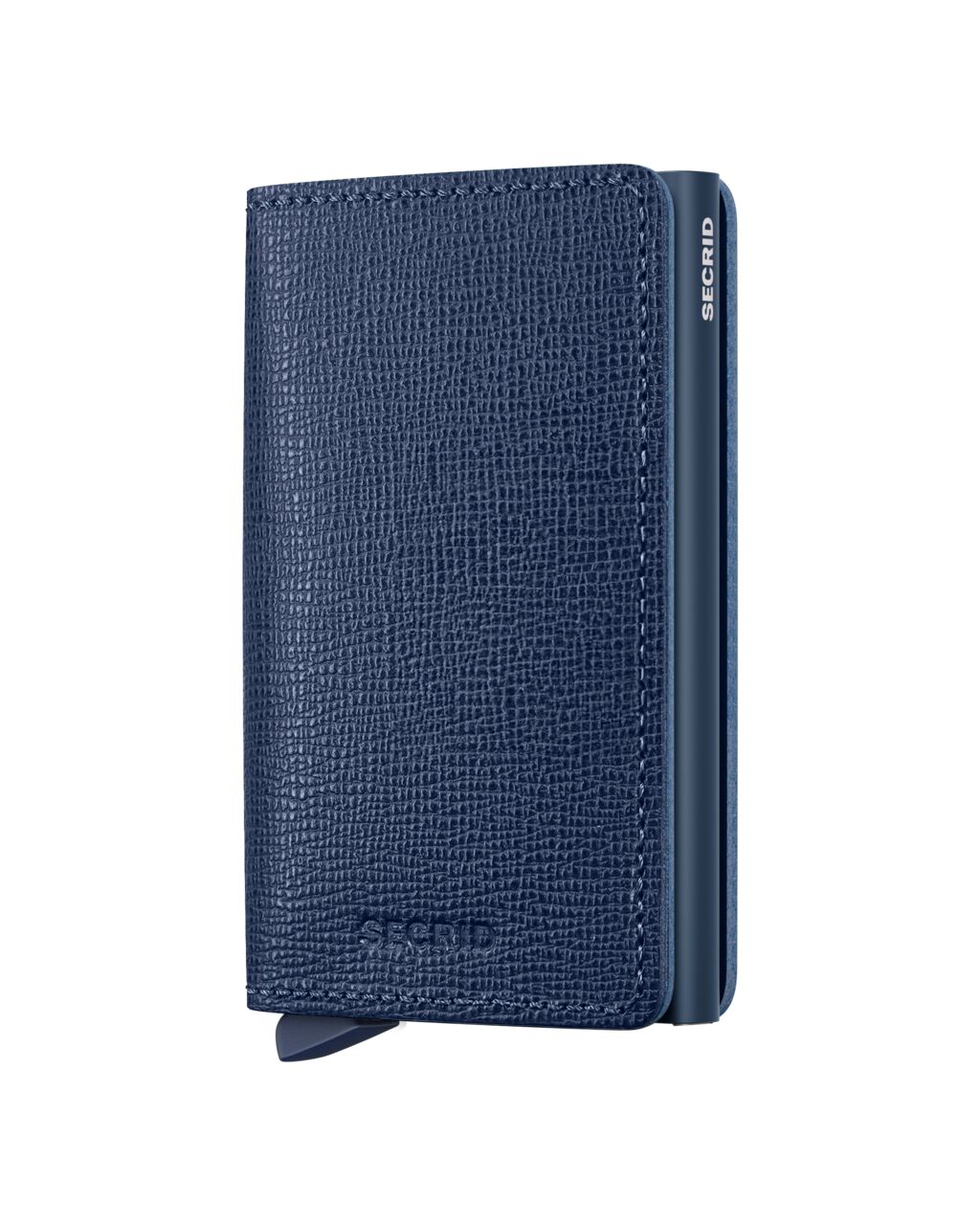 Kožené pouzdro na karty SECRID Slimwallet Crisple Navy tmavě modrá