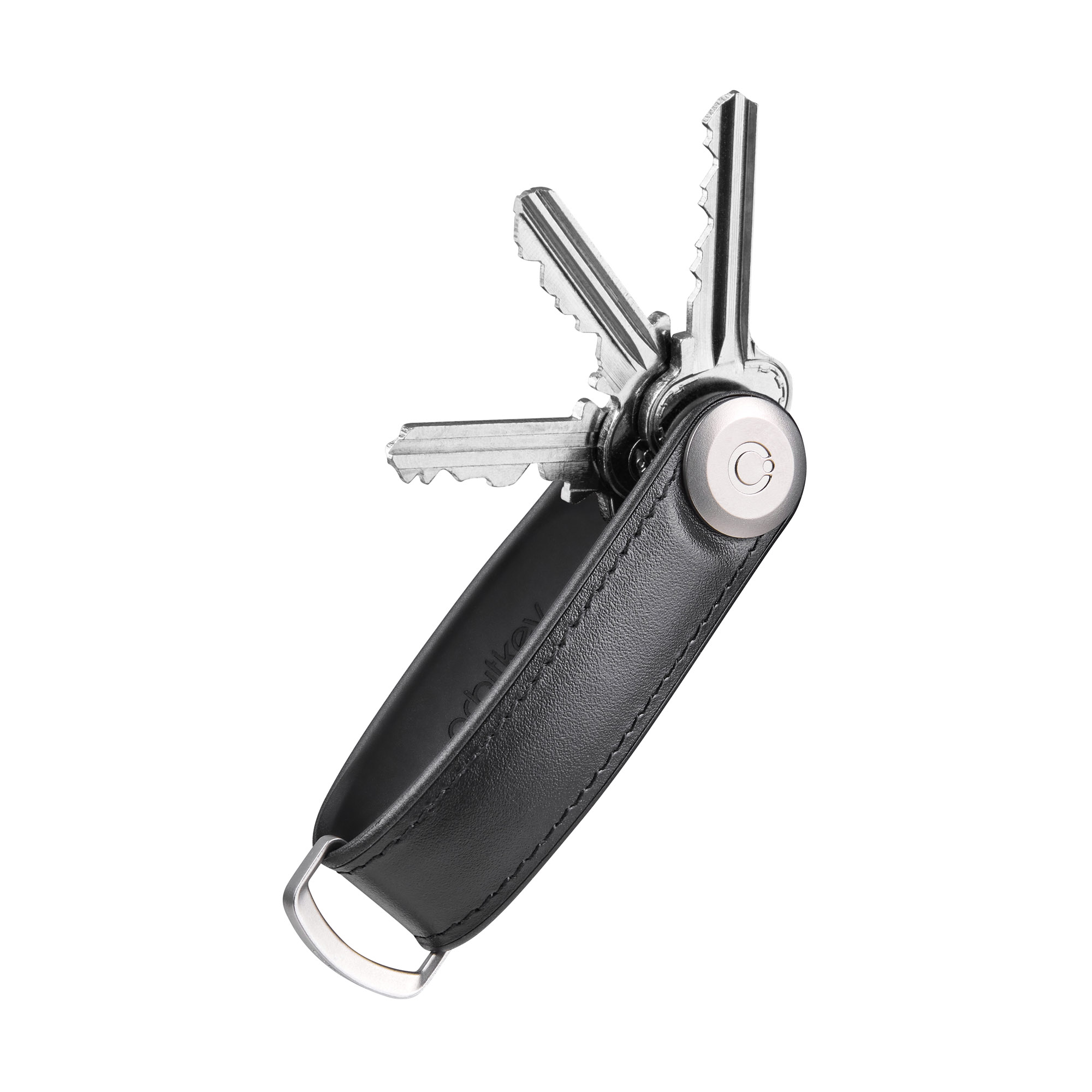 Klíčenka Orbitkey 2.0 Hybrid Leather Black černá