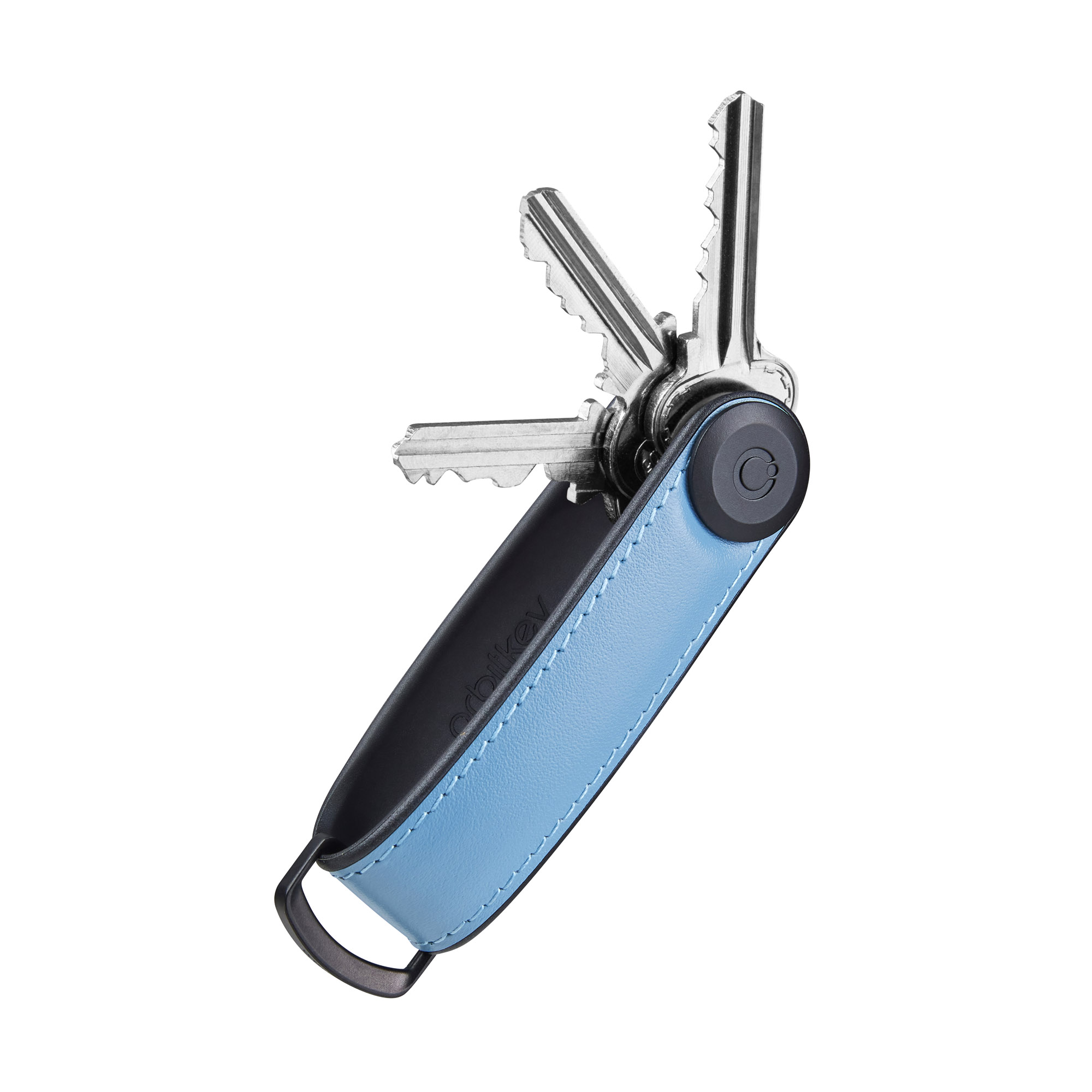 Klíčenka Orbitkey 2.0 Hybrid Leather Lake Blue modrá
