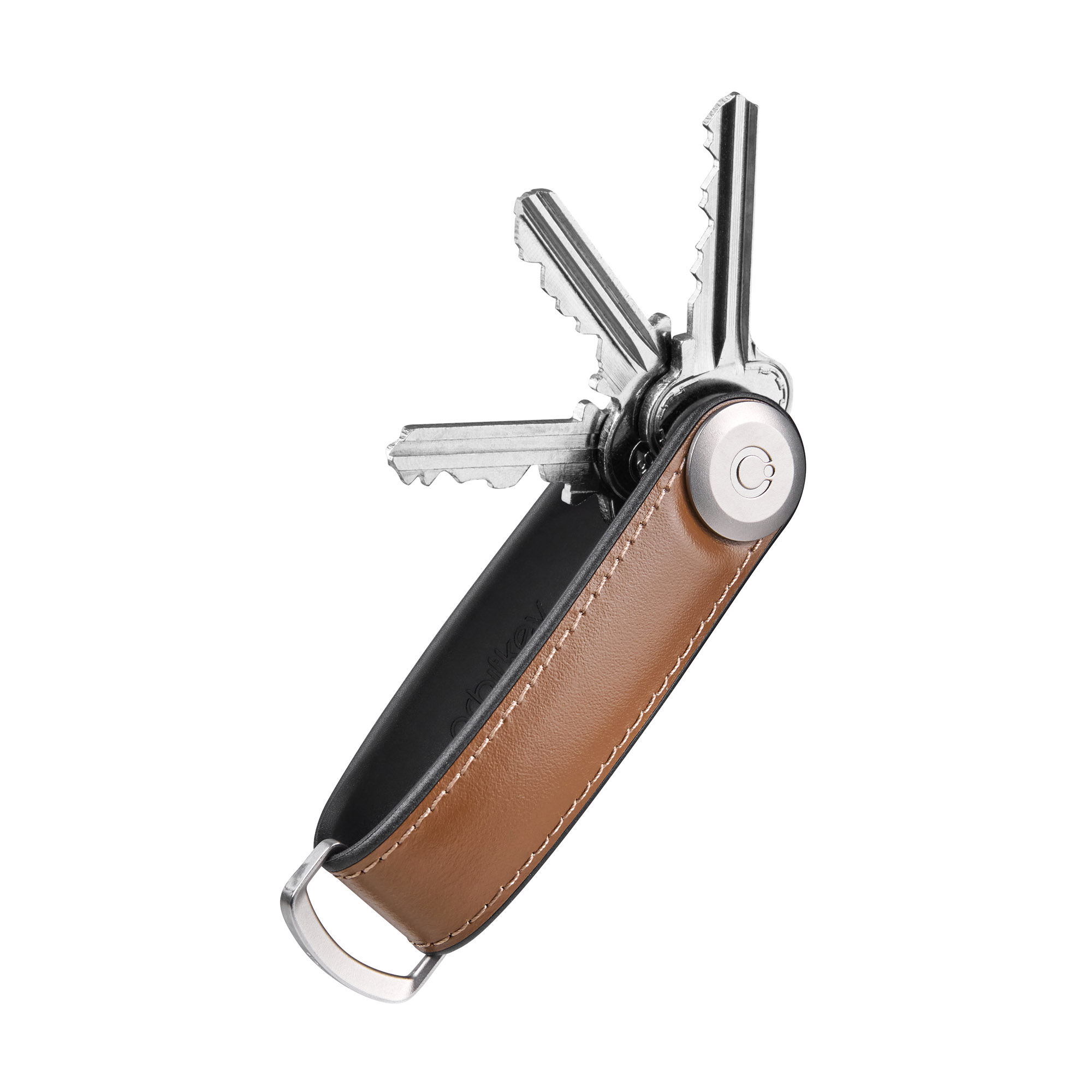 Klíčenka Orbitkey 2.0 Hybrid Leather Acorn koňaková