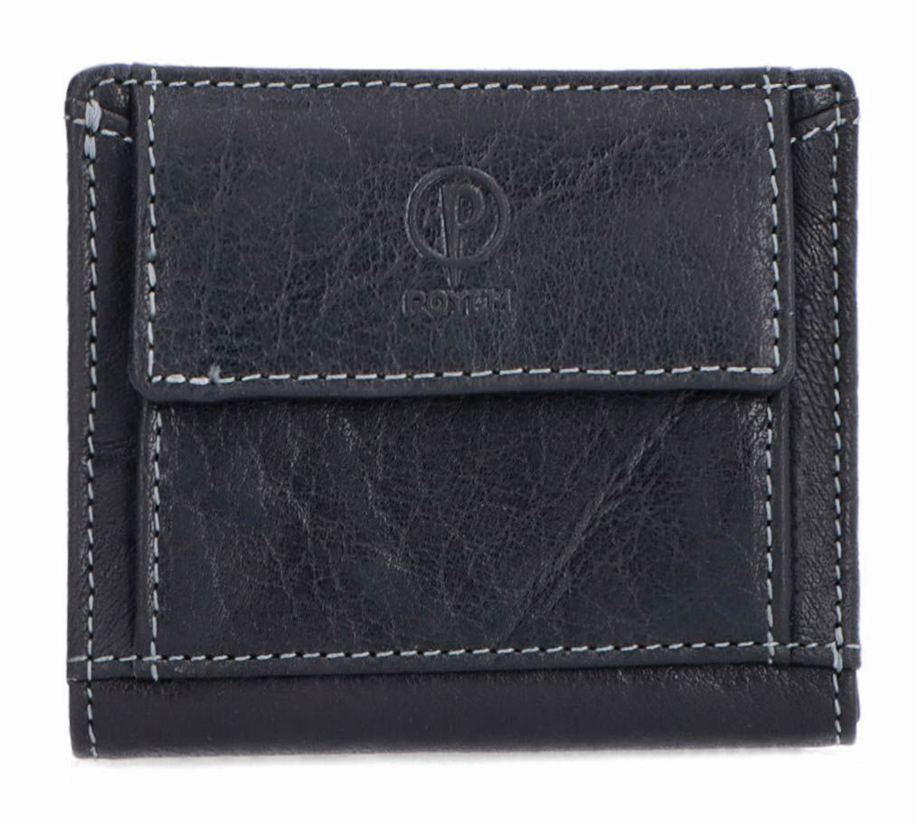 Malá kožená peněženka Poyem 5239 černá