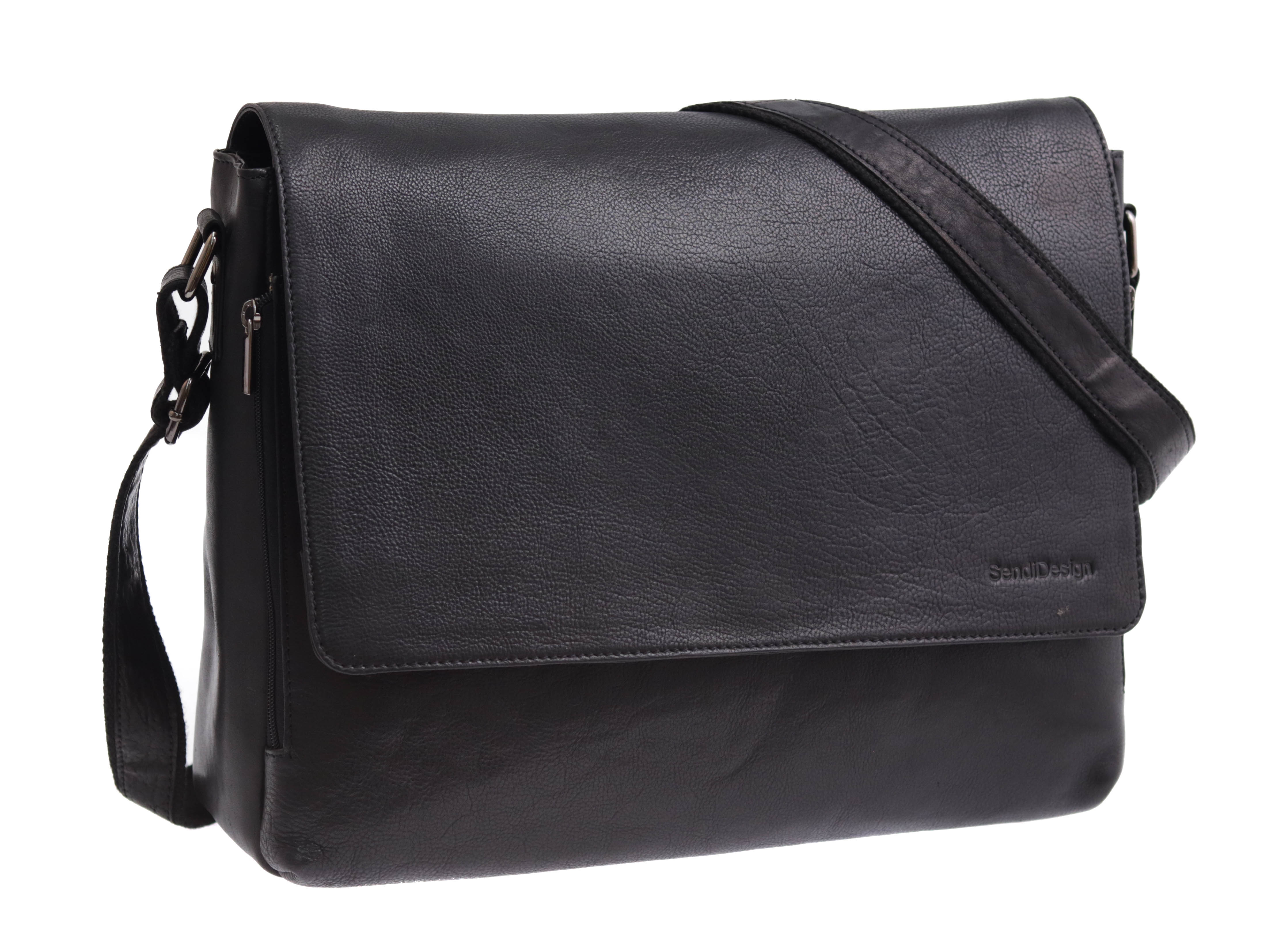 Pánská kožená messenger taška Sendi Design M/SD 001 černá