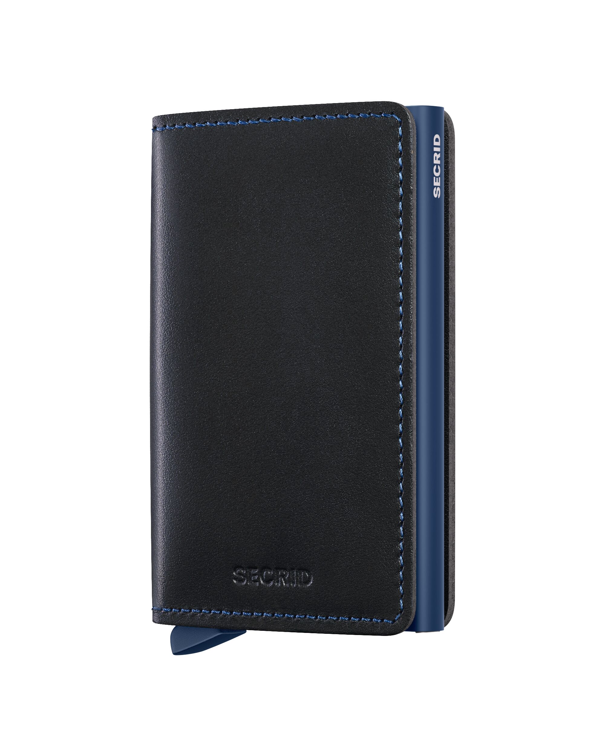 Kožená peněženka SECRID Slimwallet Original Black Navy černá s modrým pouzdrem