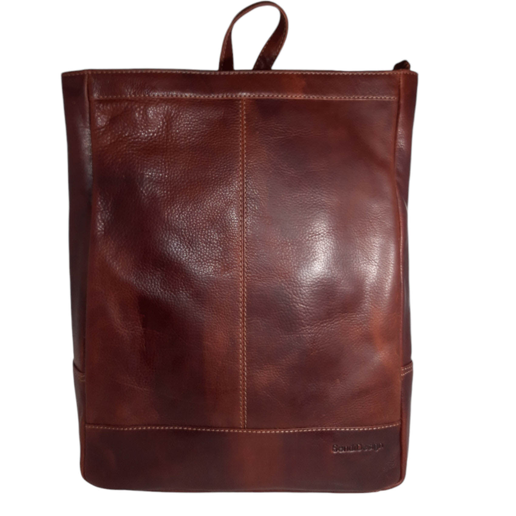 Sendi Design Kožený batoh na notebook Sendi Vest hnědý
