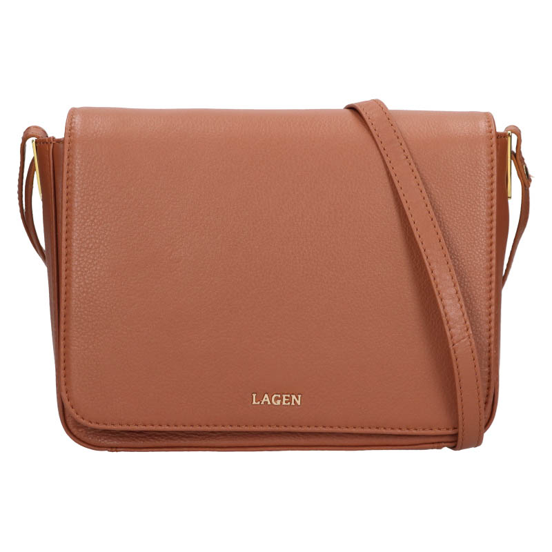 Dámská kožená kabelka Lagen BESSIE Cognac