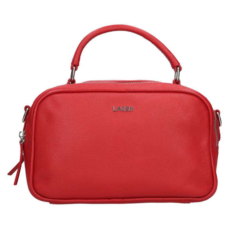 Dámská kožená kabelka Lagen AMARA červená