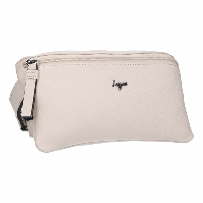 Dámská kožená ledvinka Lagen ELARA Off White