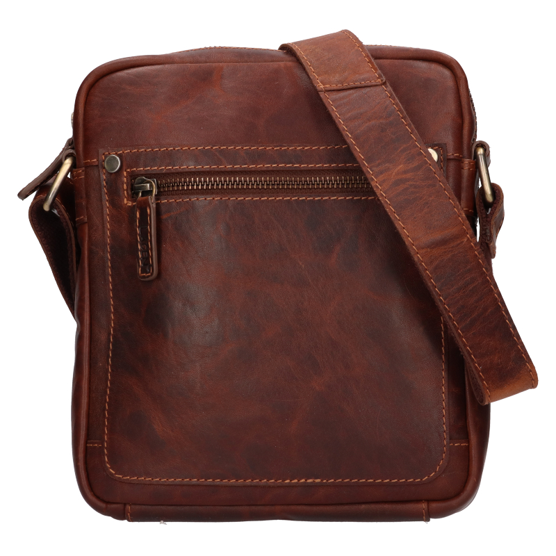 Pánská kožená taška přes rameno Lagen HUGO hnědá