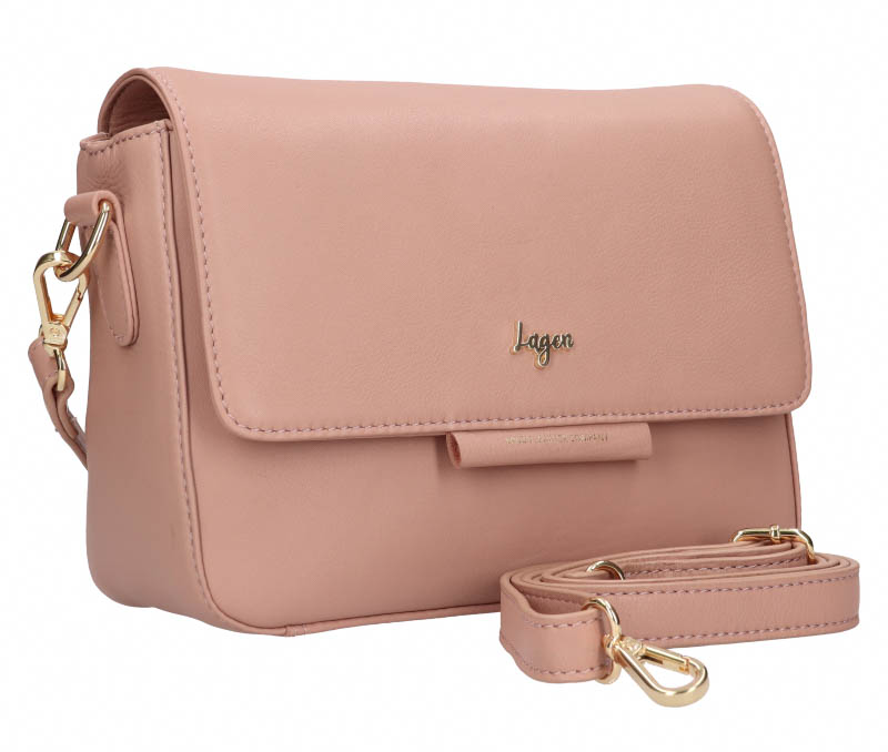Dámská kožená kabelka Lagen GABI broskvová