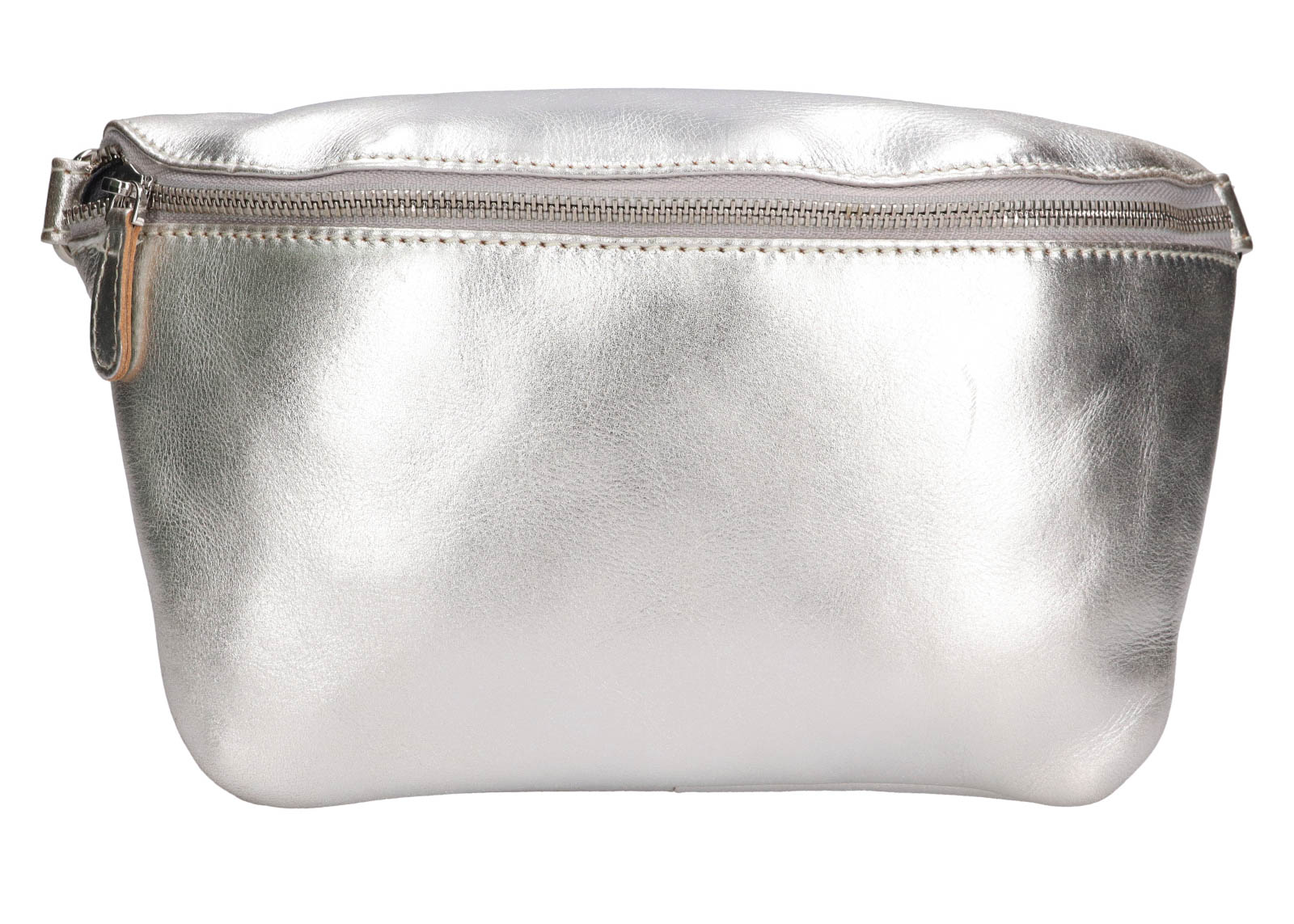 Dámská kožená ledvinka LAGEN PATTY stříbrná