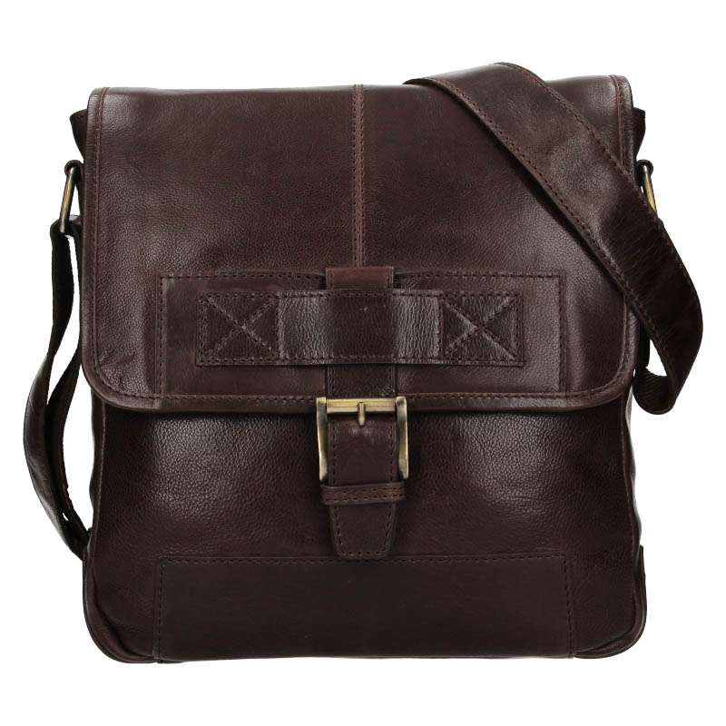 Pánská kožená taška přes rameno Lagen BENET hnědá