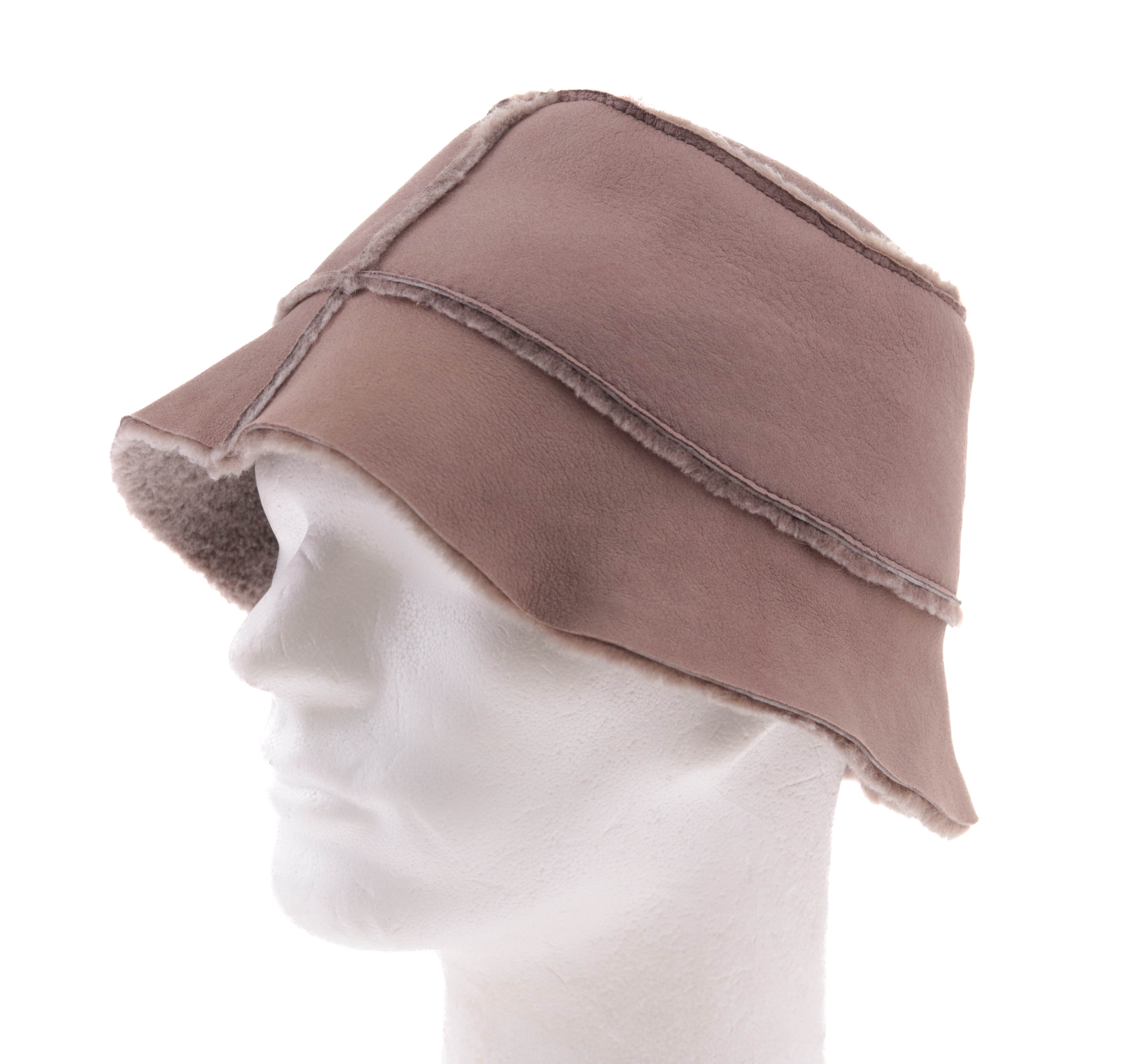 Špongr Kožešinový klobouk z ovčiny K04 taupe Velikost: 56/57 cm