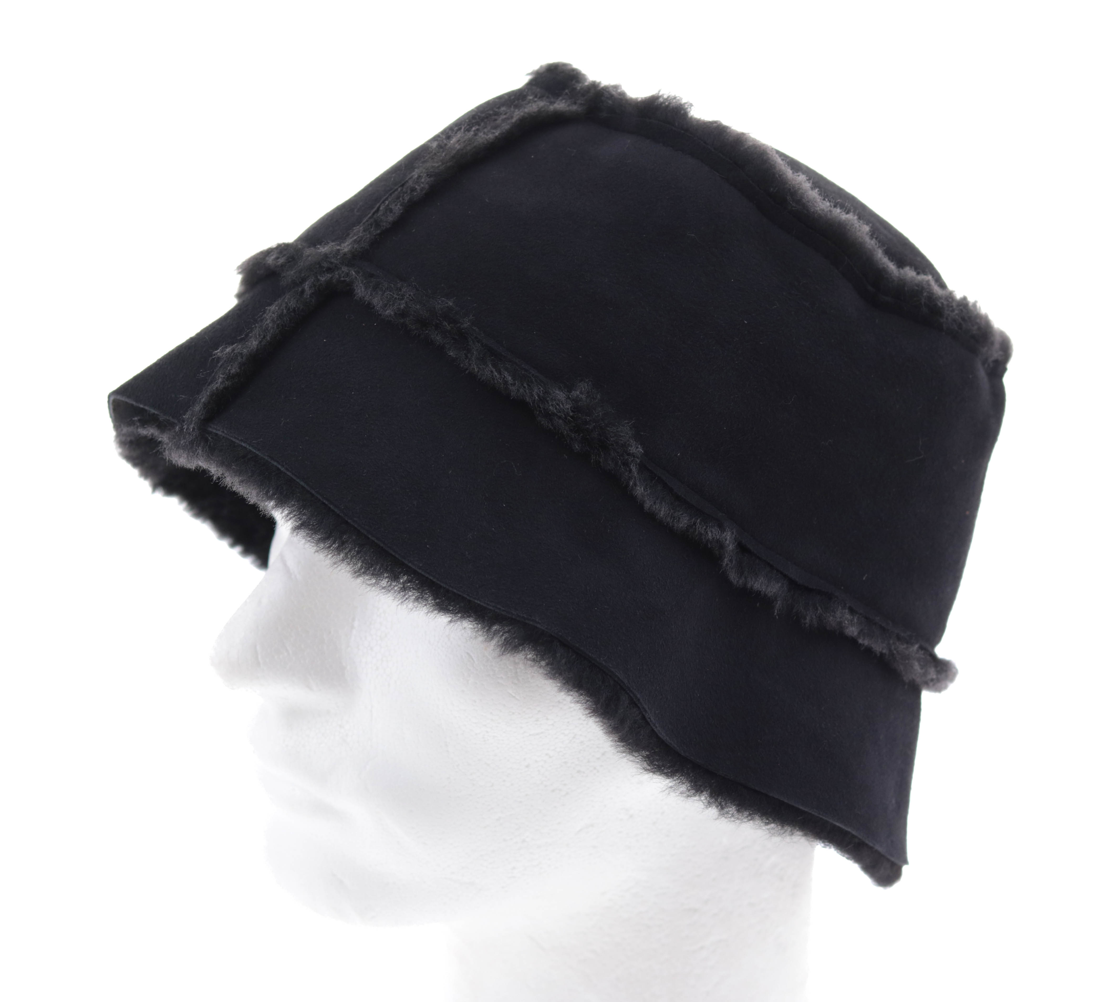 Špongr Kožešinový klobouk z ovčiny K05 černý Velikost: 60/61 cm