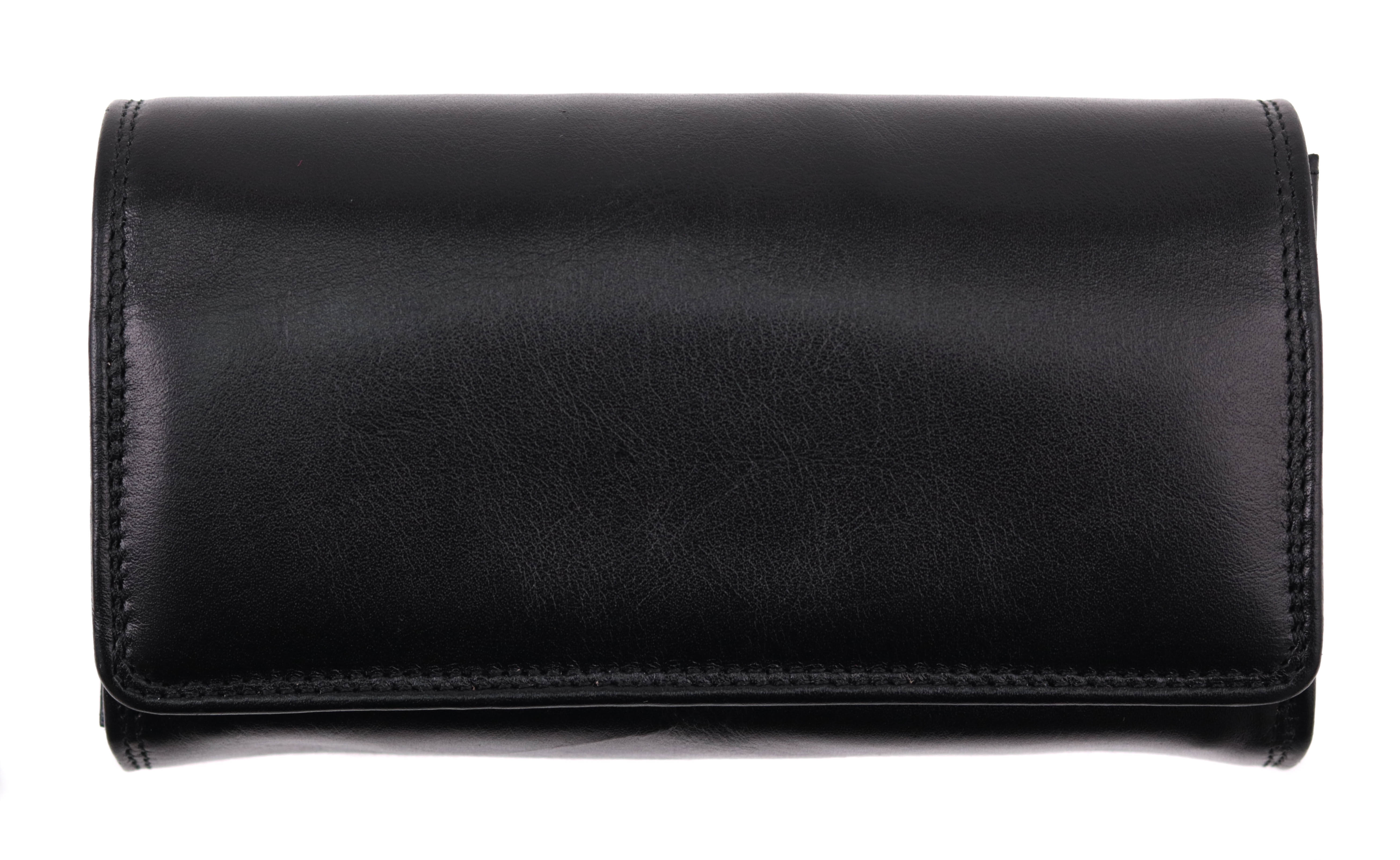 Kožená kasírka Hajn Catlin malá černá