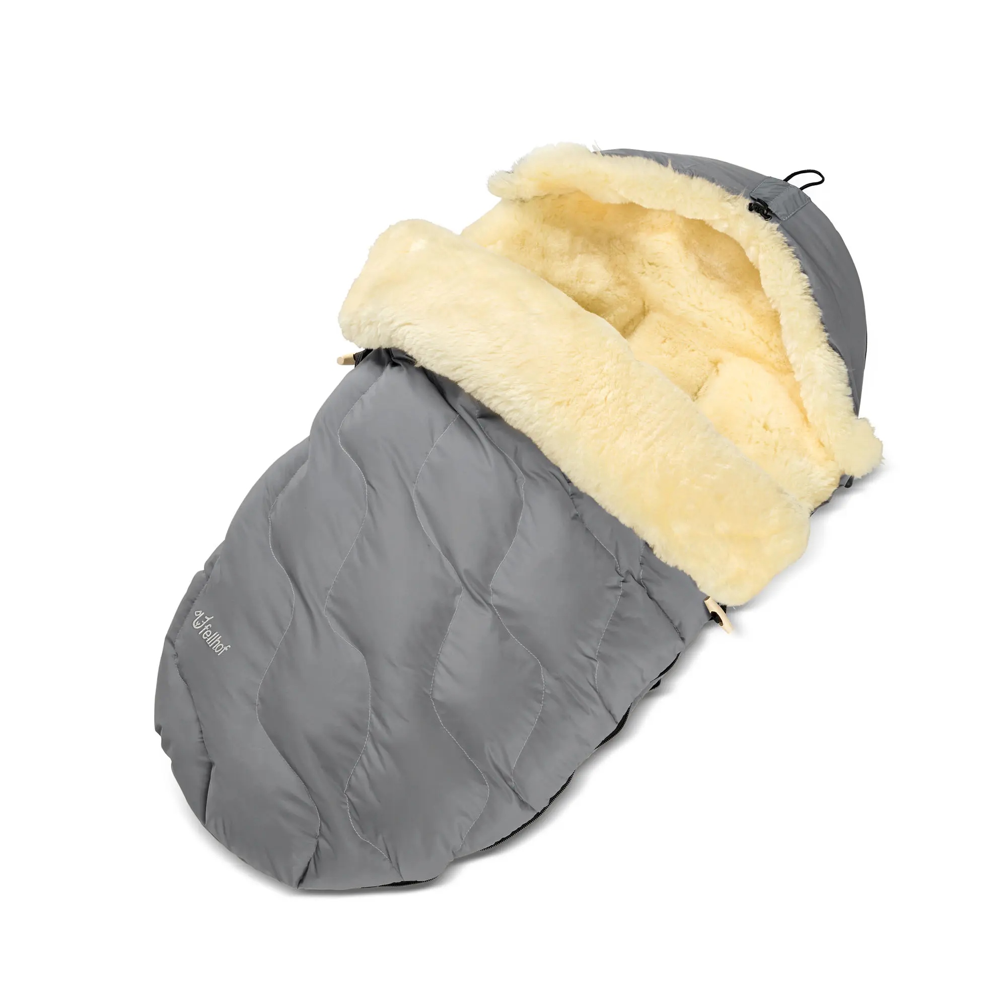 Zimní fusak do kočárku s beránkem Fellhof Winterberg Barva: šedá