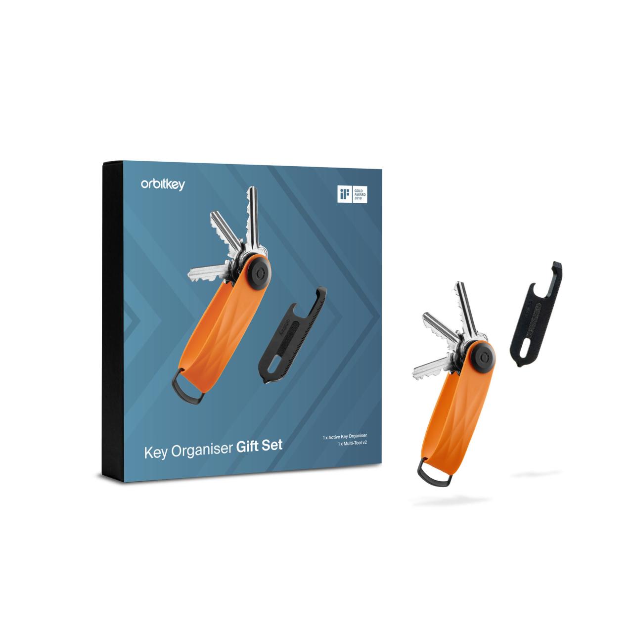 Dárkový set / sada Orbitkey 2.0 limitovaná edice Active Tangerine + multitool