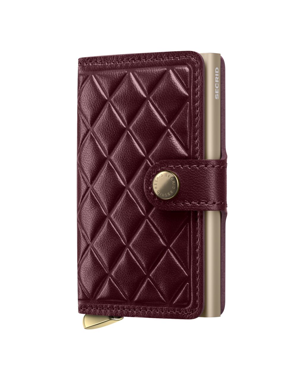 Kožená peněženka SECRID PREMIUM Miniwallet Emboss Diamond Bordeaux bordová