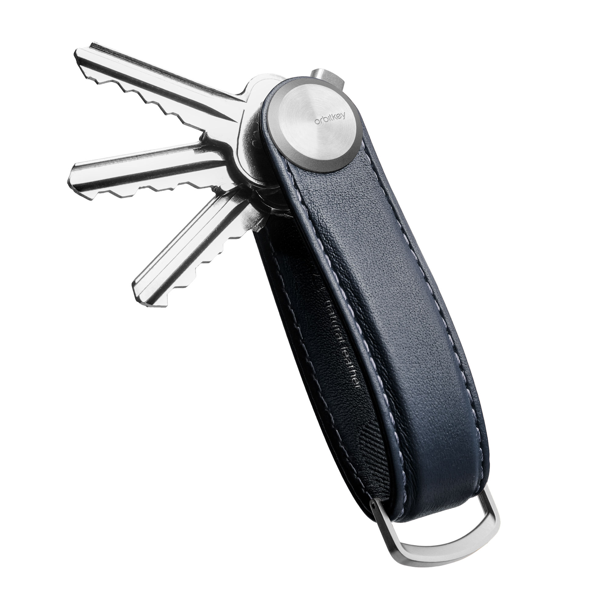 Kožená klíčenka Orbitkey Pro Sapphire tmavě modrá