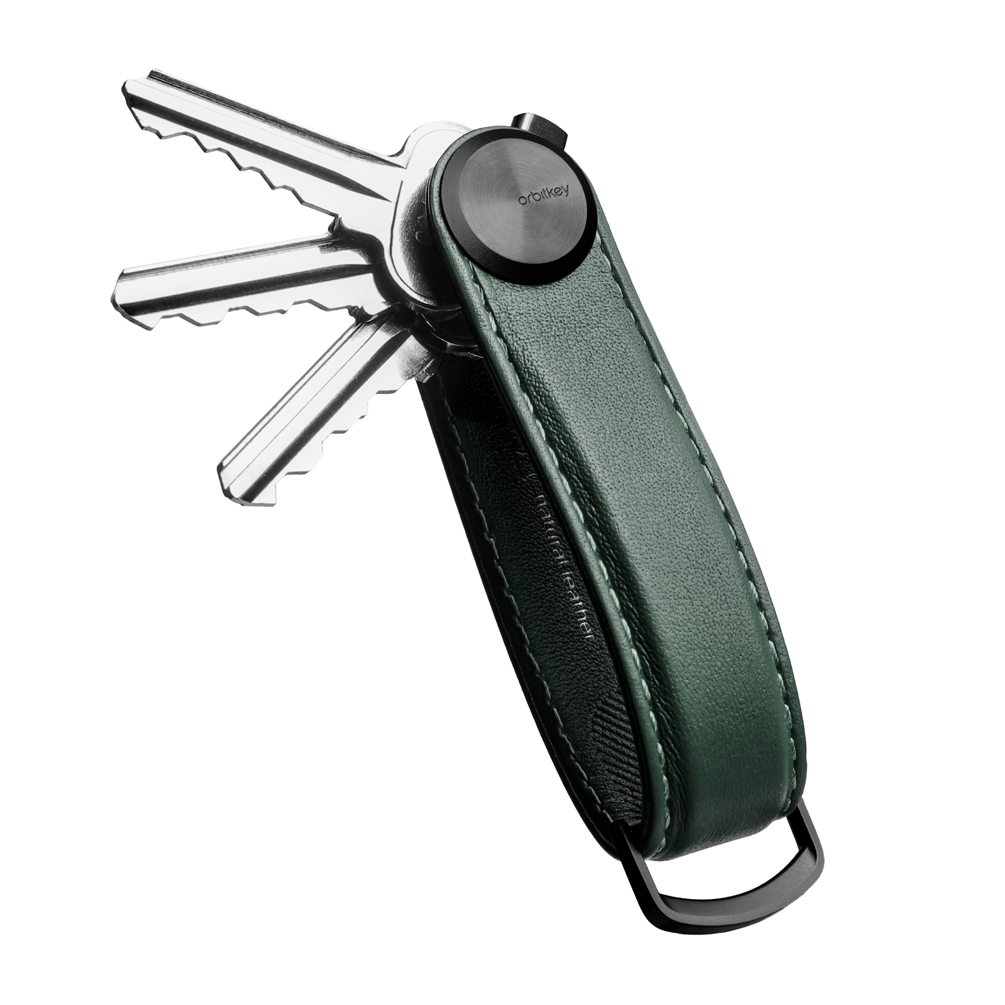 Kožená klíčenka Orbitkey Pro Evergreen zelená