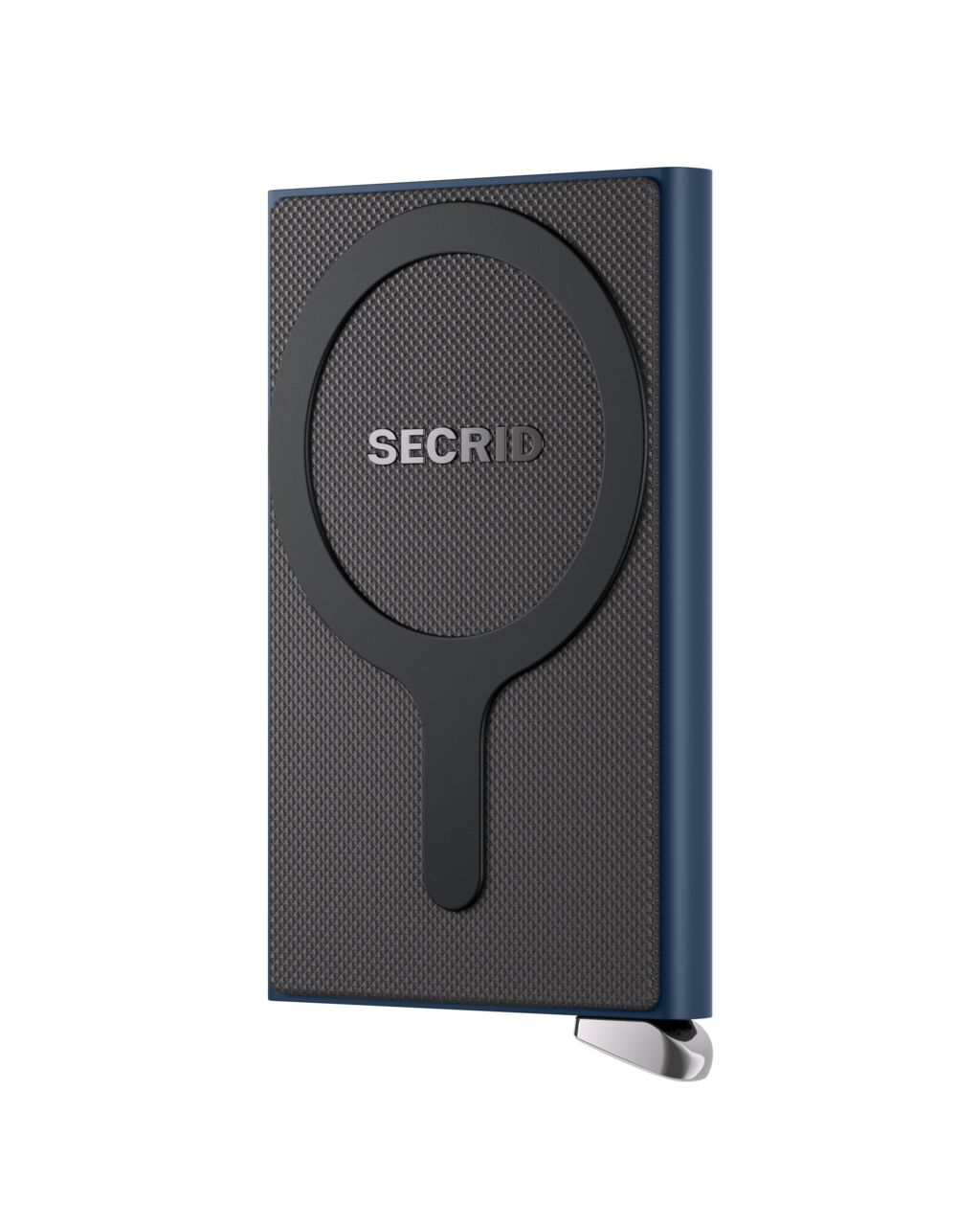 Kovové pouzdro na karty SECRID PREMIUM Cardprotector+ Fluted for Magsafe Navy modré