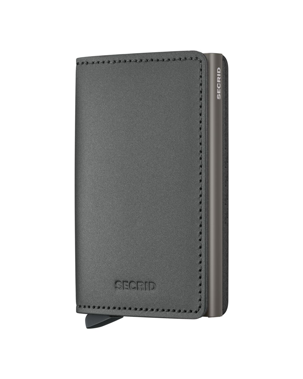 Kožená peněženka SECRID Slimwallet Matte Satin Steel šedá